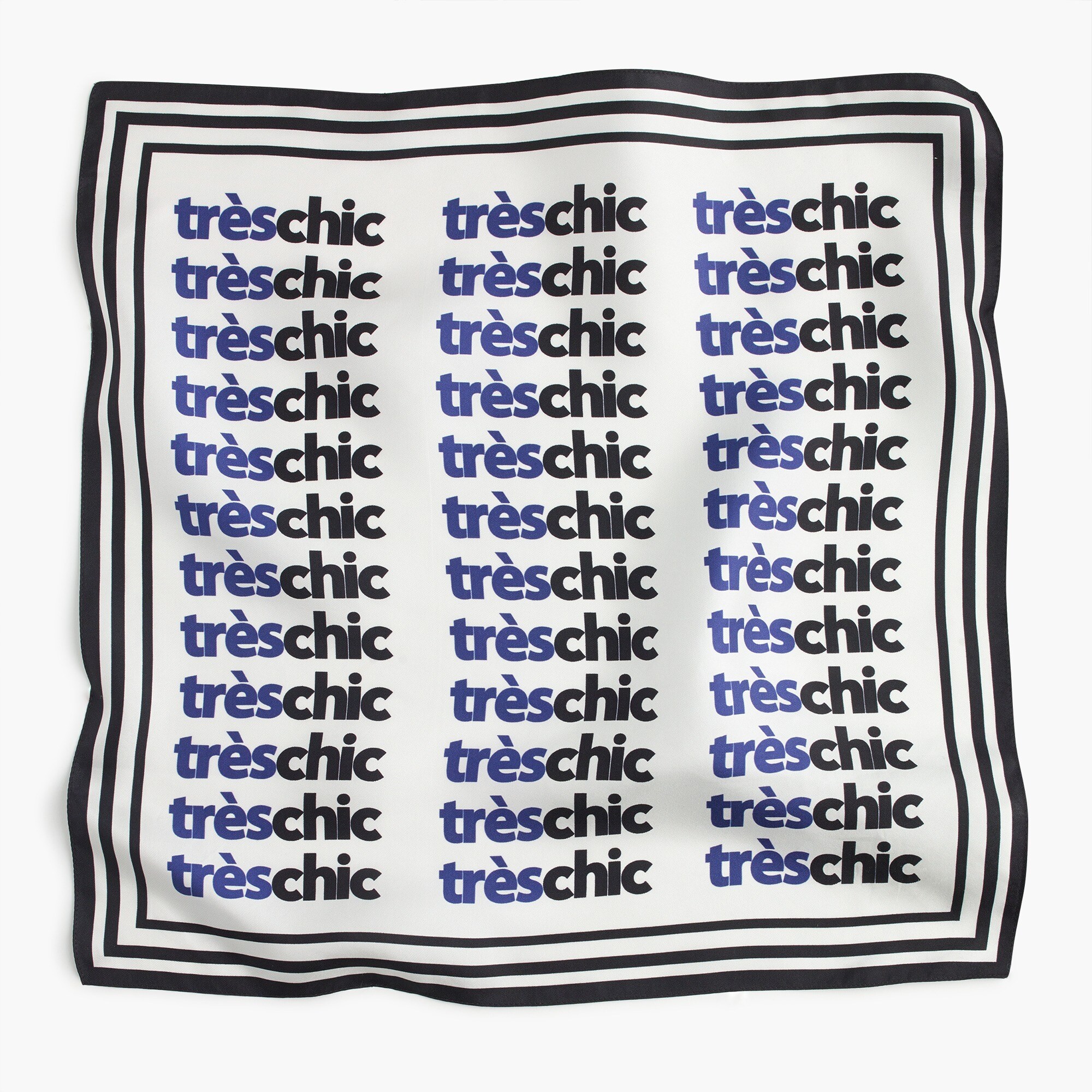 Italian silk bandana in "tres chic" print Women bandanas J.Crew