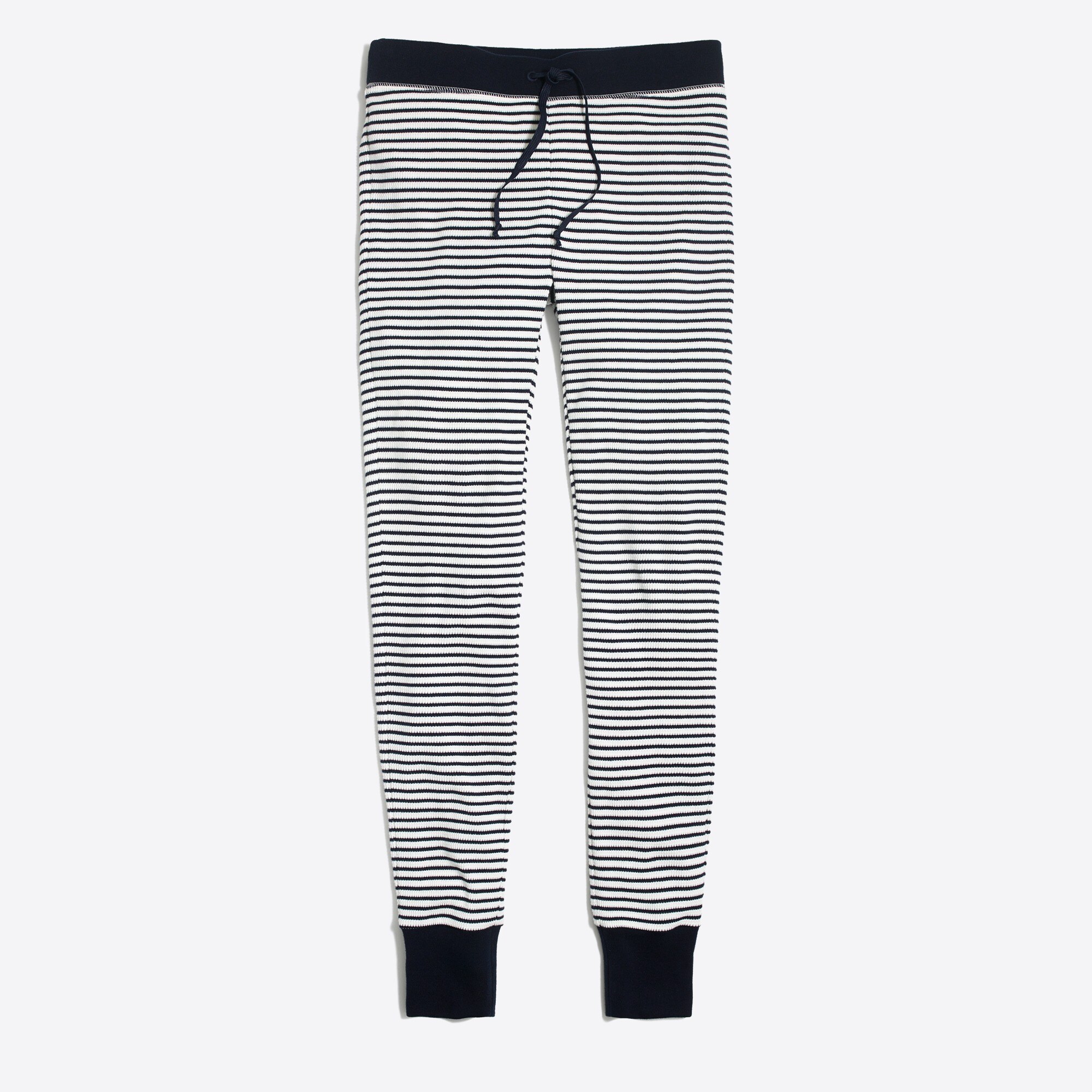 striped waffle leggings for women