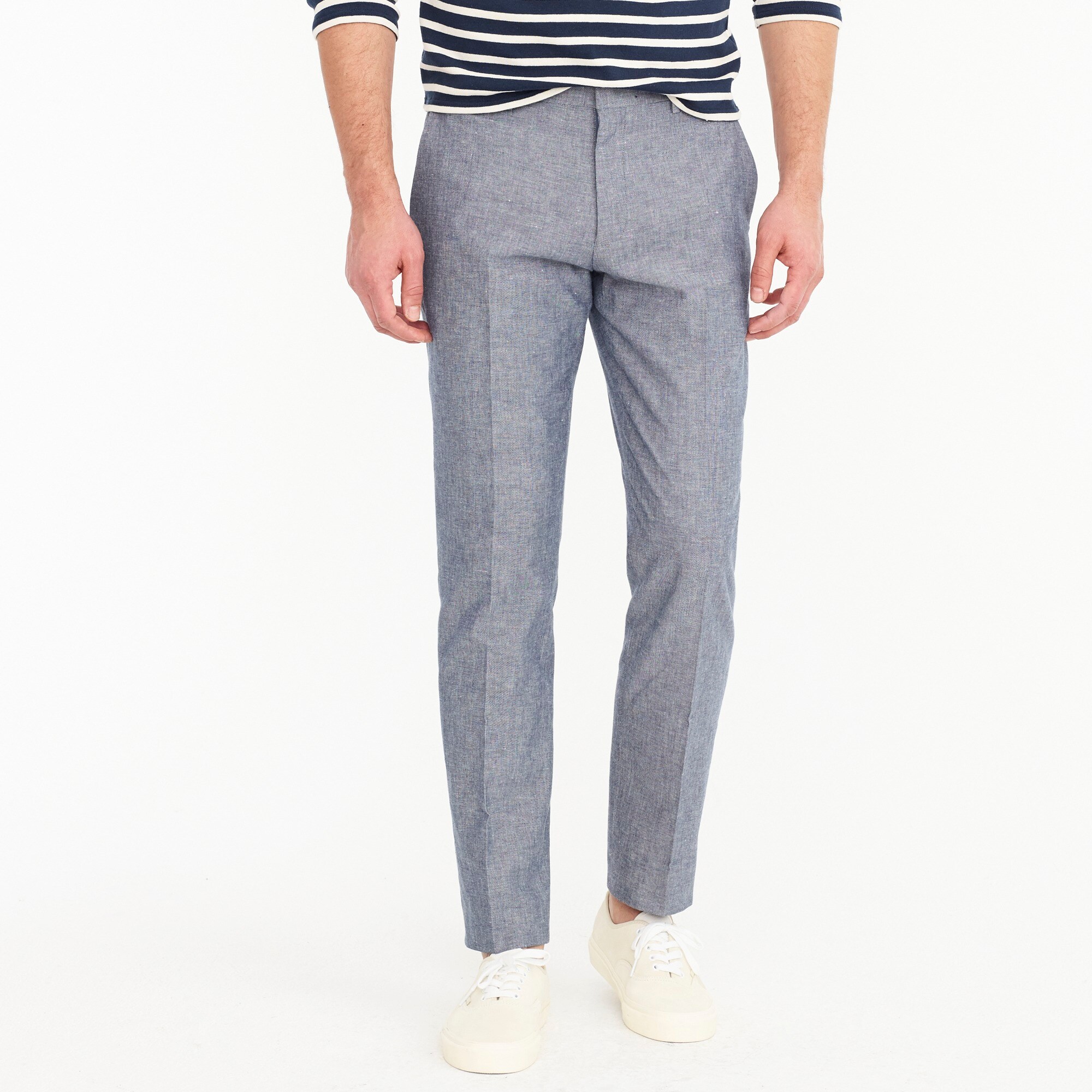  Ludlow Slim-fit unstructured suit pant in cotton-linen