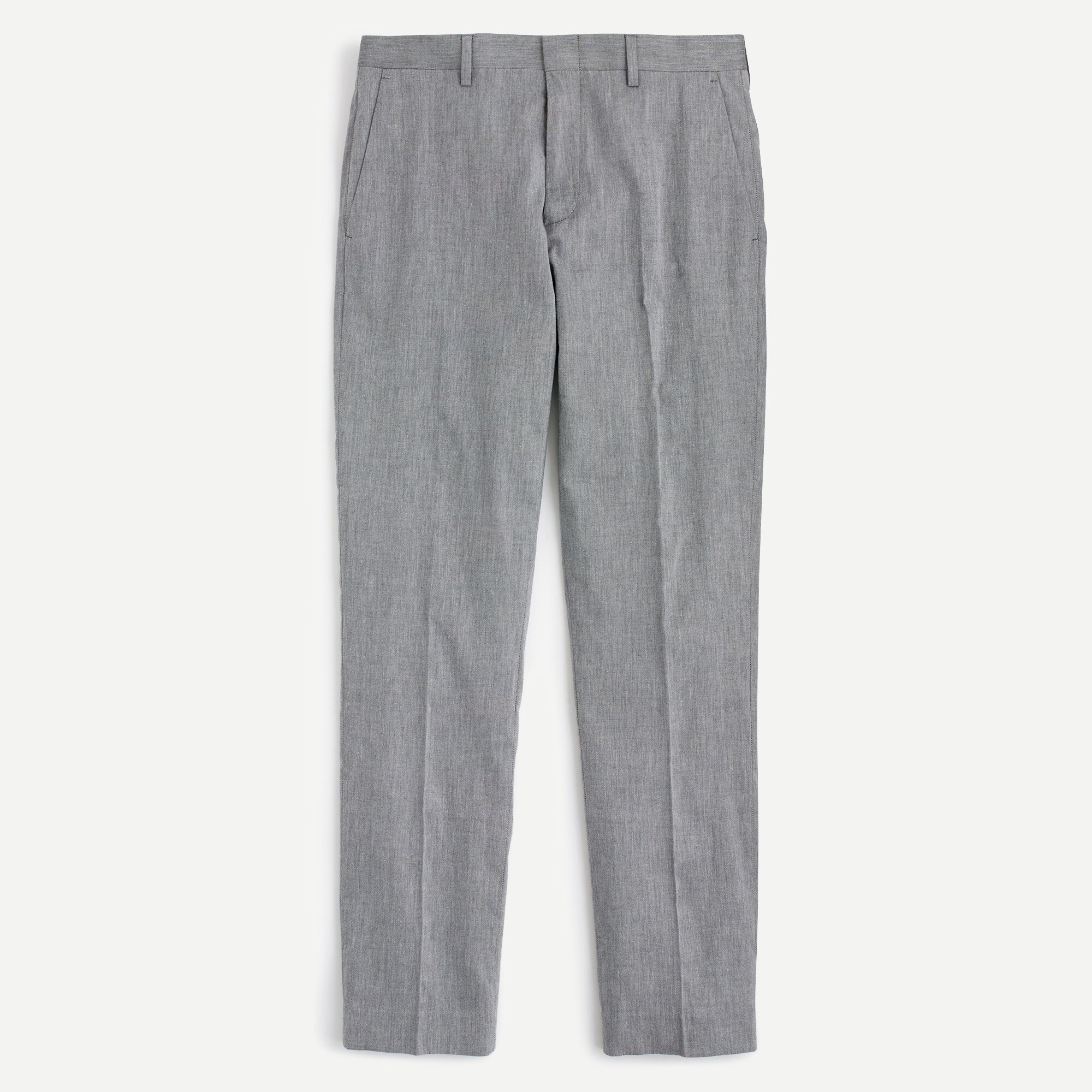 Ludlow Slim-fit unstructured suit pant in cotton-linen