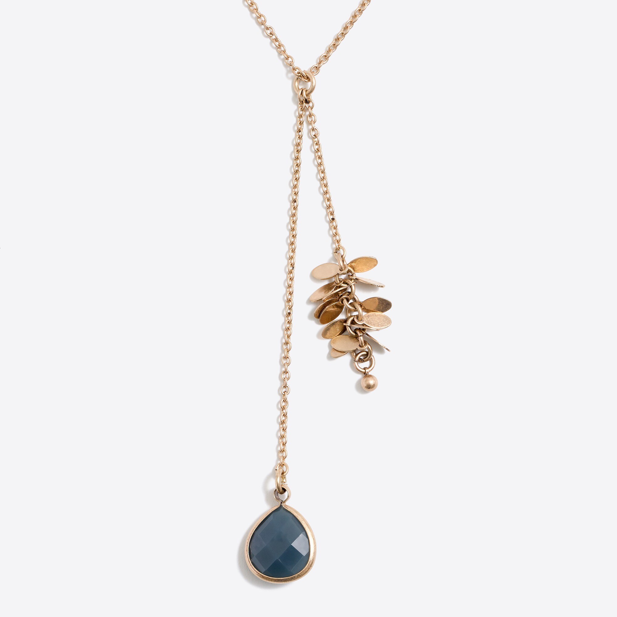 Gemstone pendant Y necklace