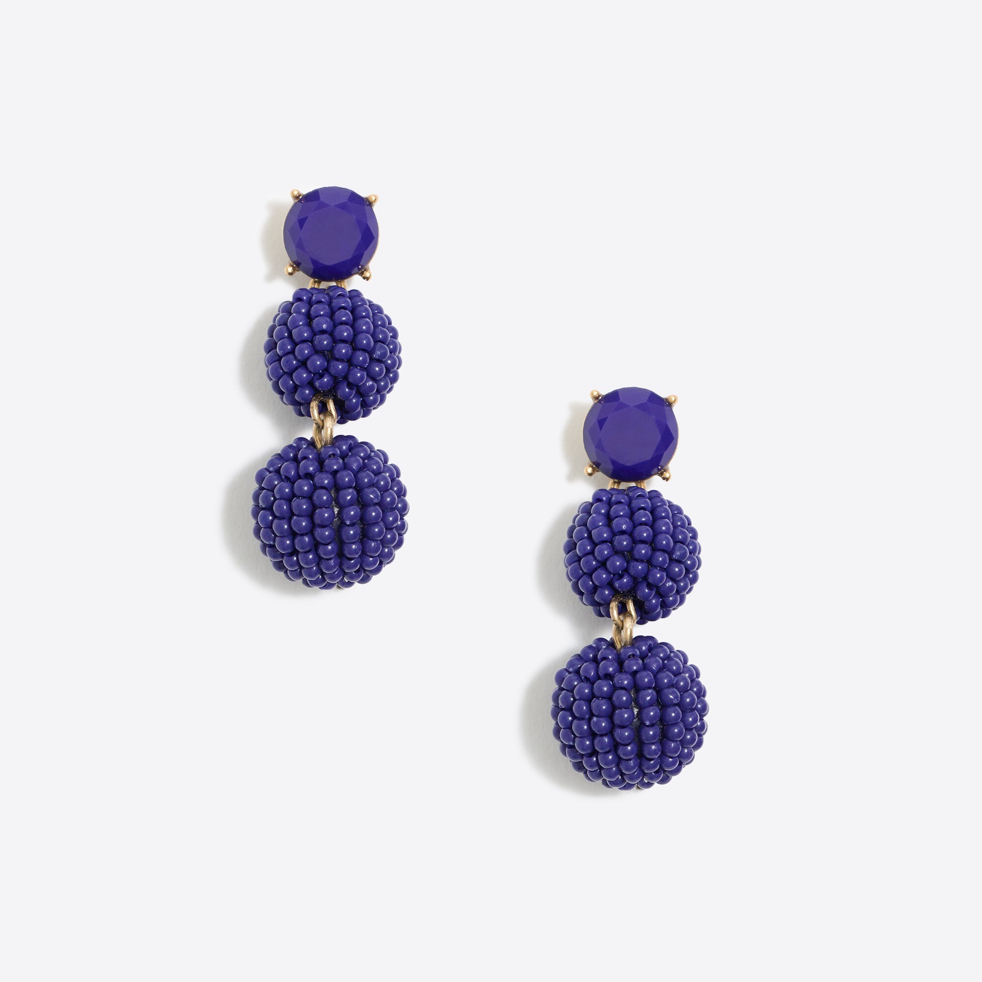 Beaded orb dangle earrings