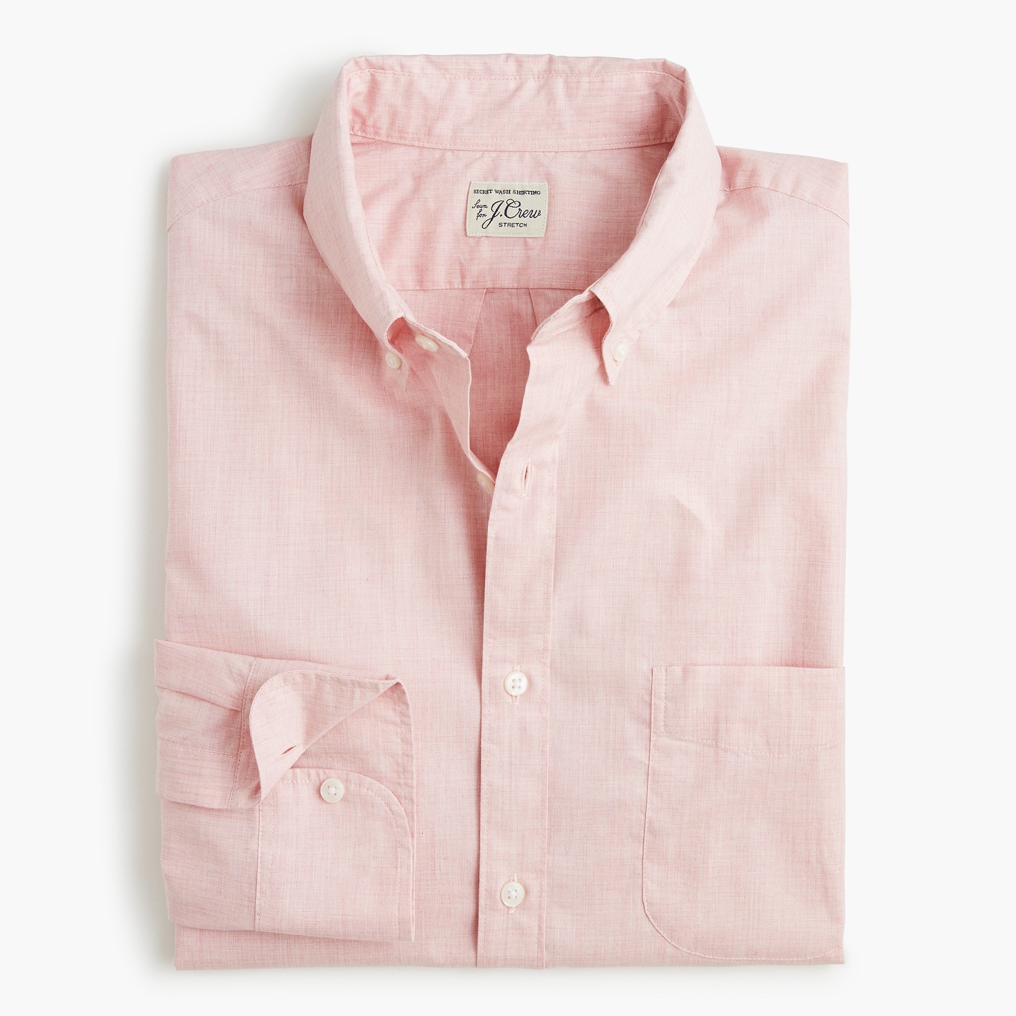 Stretch Secret Wash shirt in end-on-end cotton poplin
