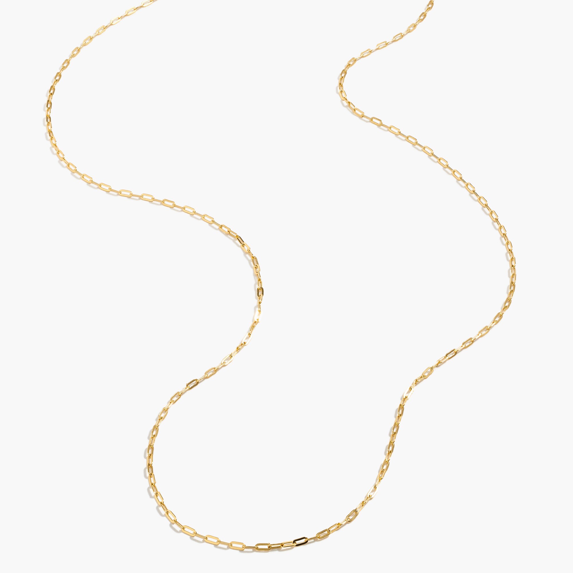 J.Crew Demifine 14k Goldplated Long Chain Necklace