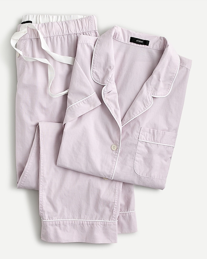 j.crew: vintage short-sleeve pajama set for women, right side, view zoomed