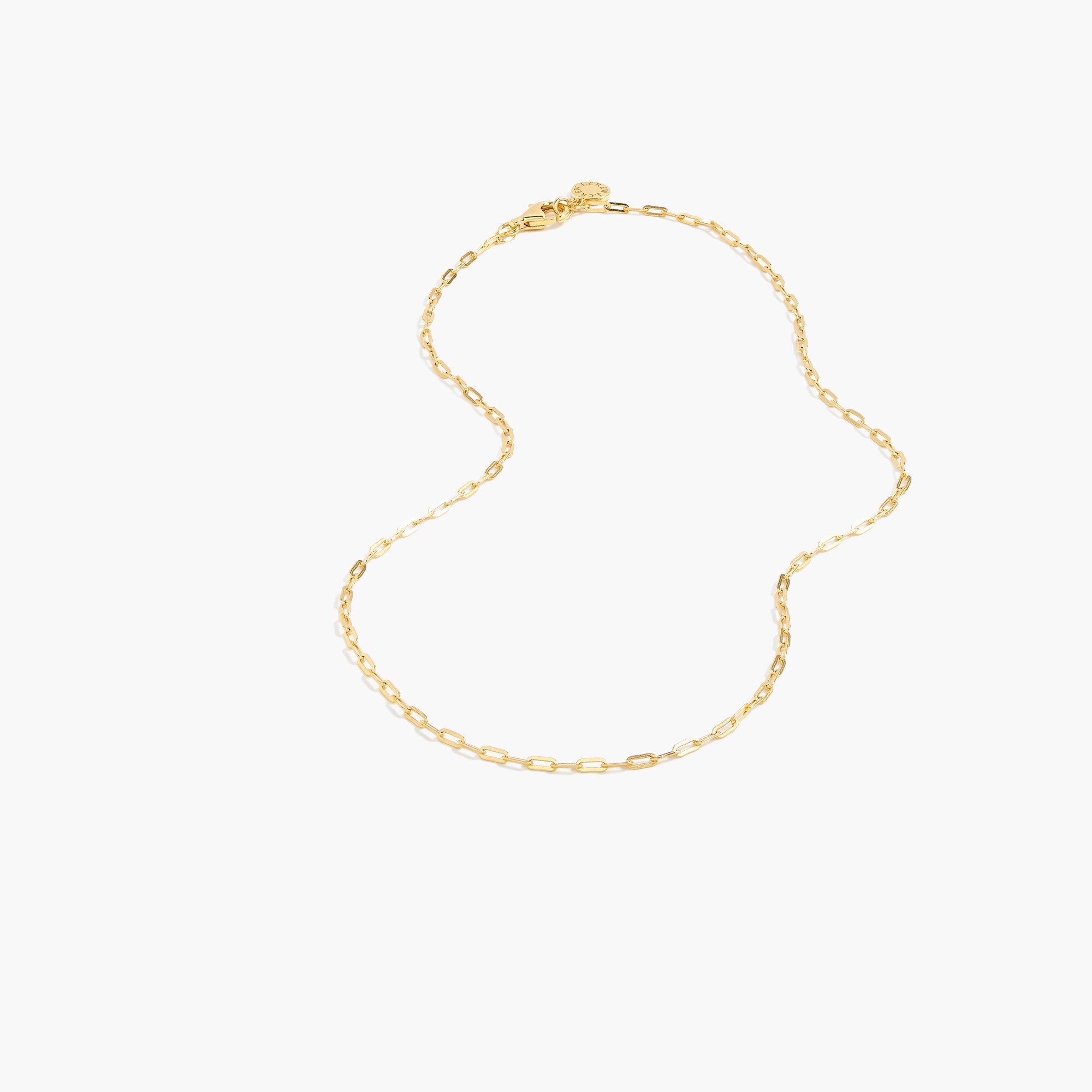 Demi-fine 14k gold-plated short chain necklace