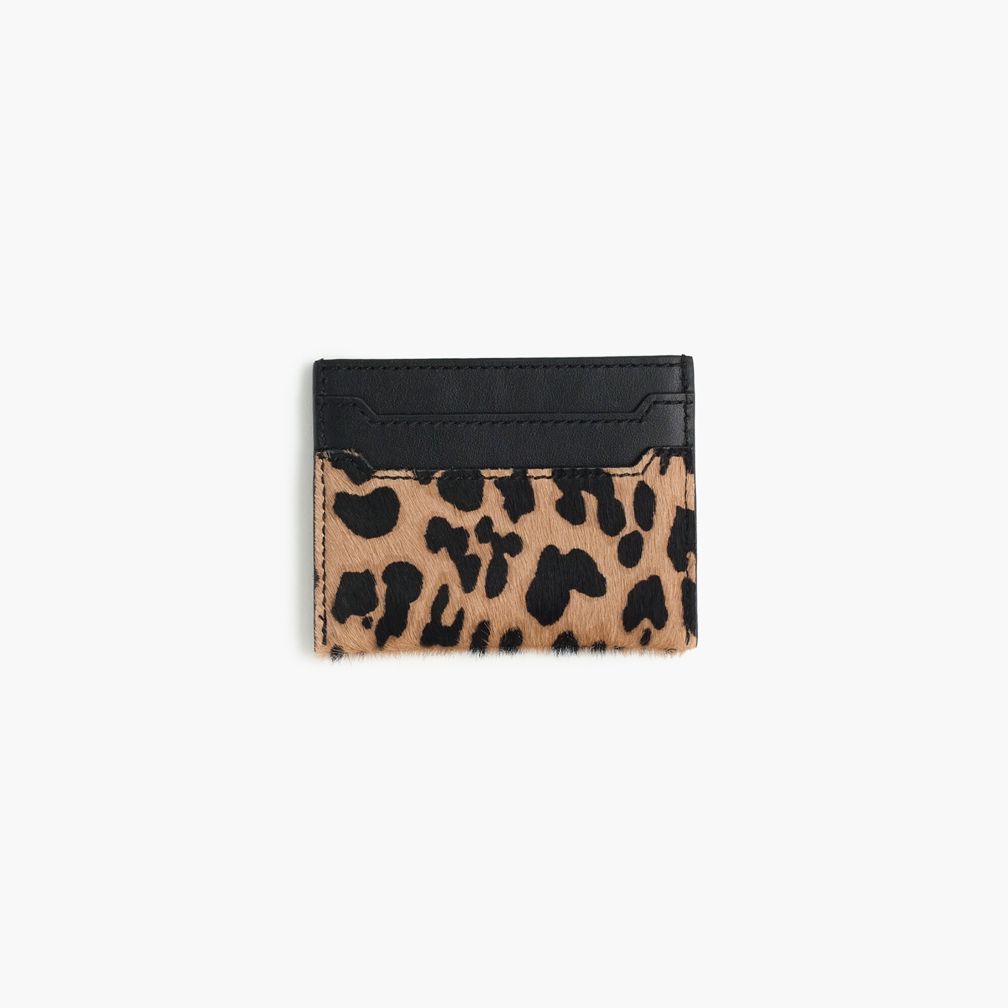 Card case in calf hair