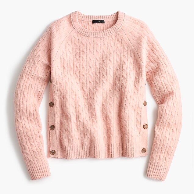 Cable-knit sweater with buttons : Women our holiday picks | J.Crew