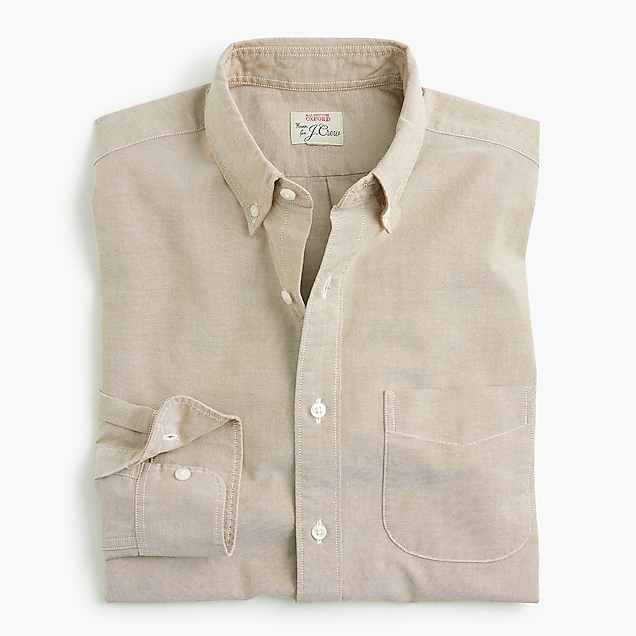 men's slim american pima cotton oxford shirt with mechanical stretch - men's woven shirts