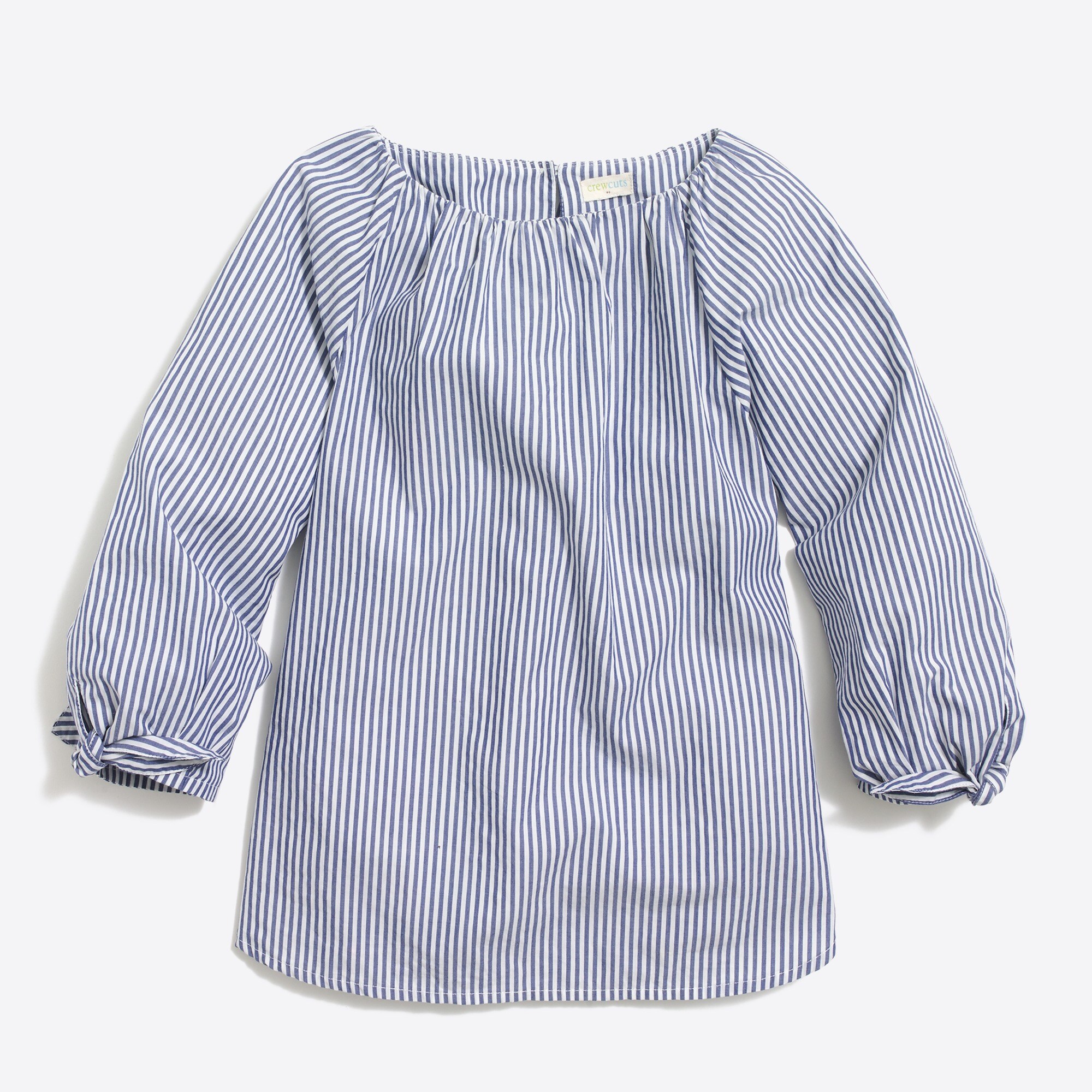 Girls' striped tie-sleeve top