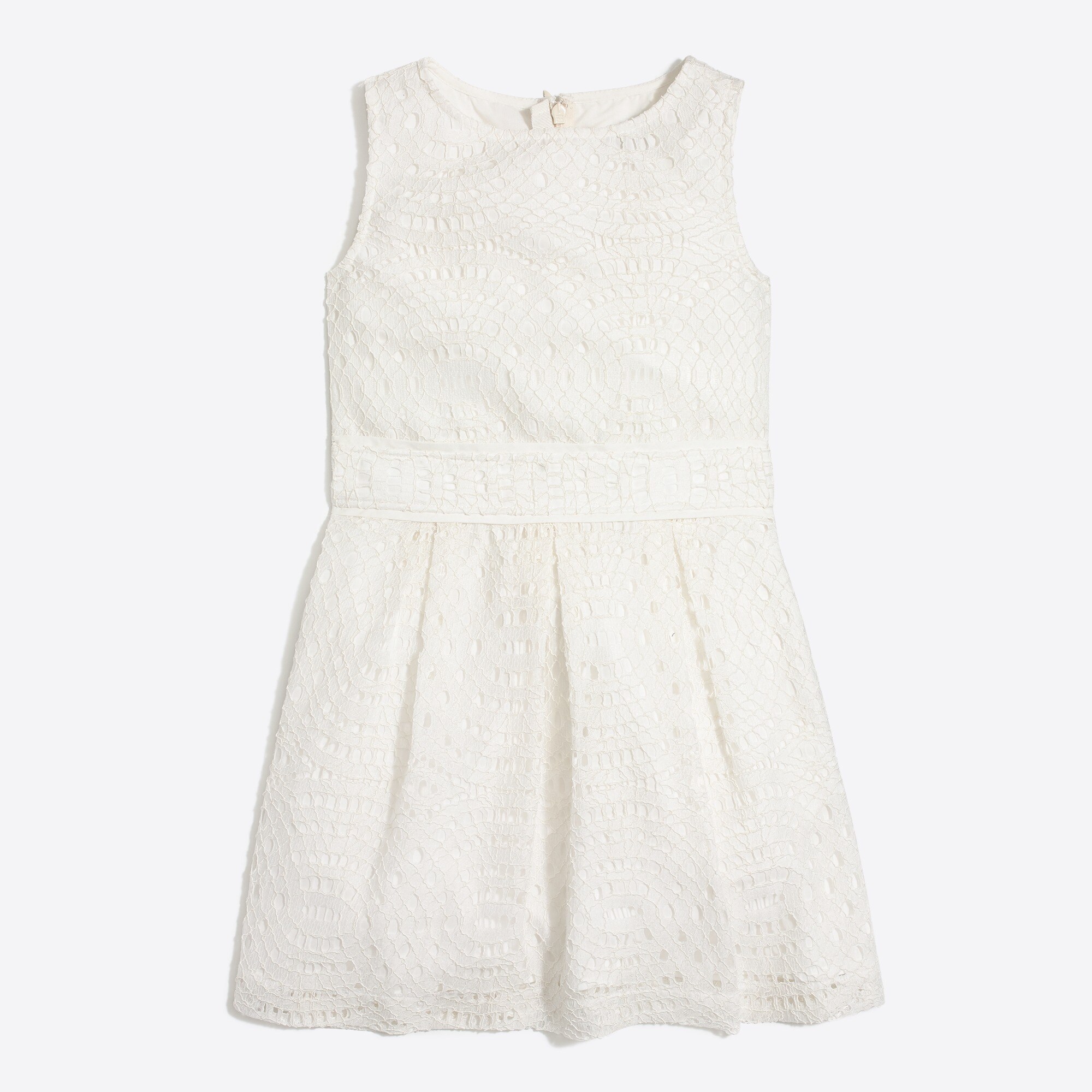 Girls' scalloped lace dress
