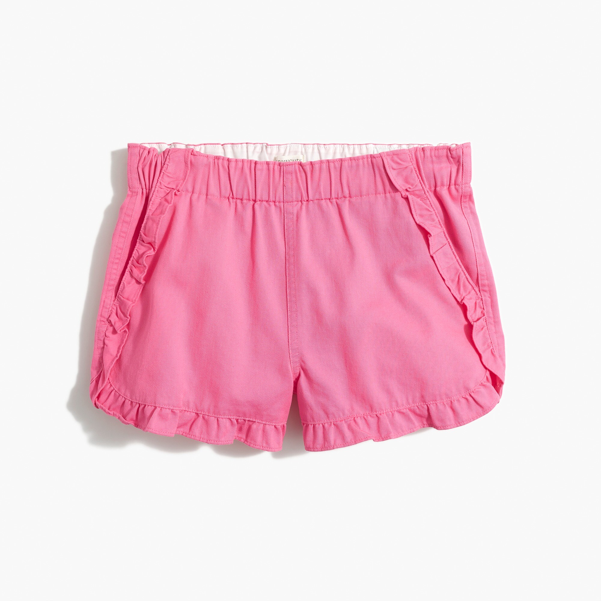 girls' pull-on ruffle chino short for girls