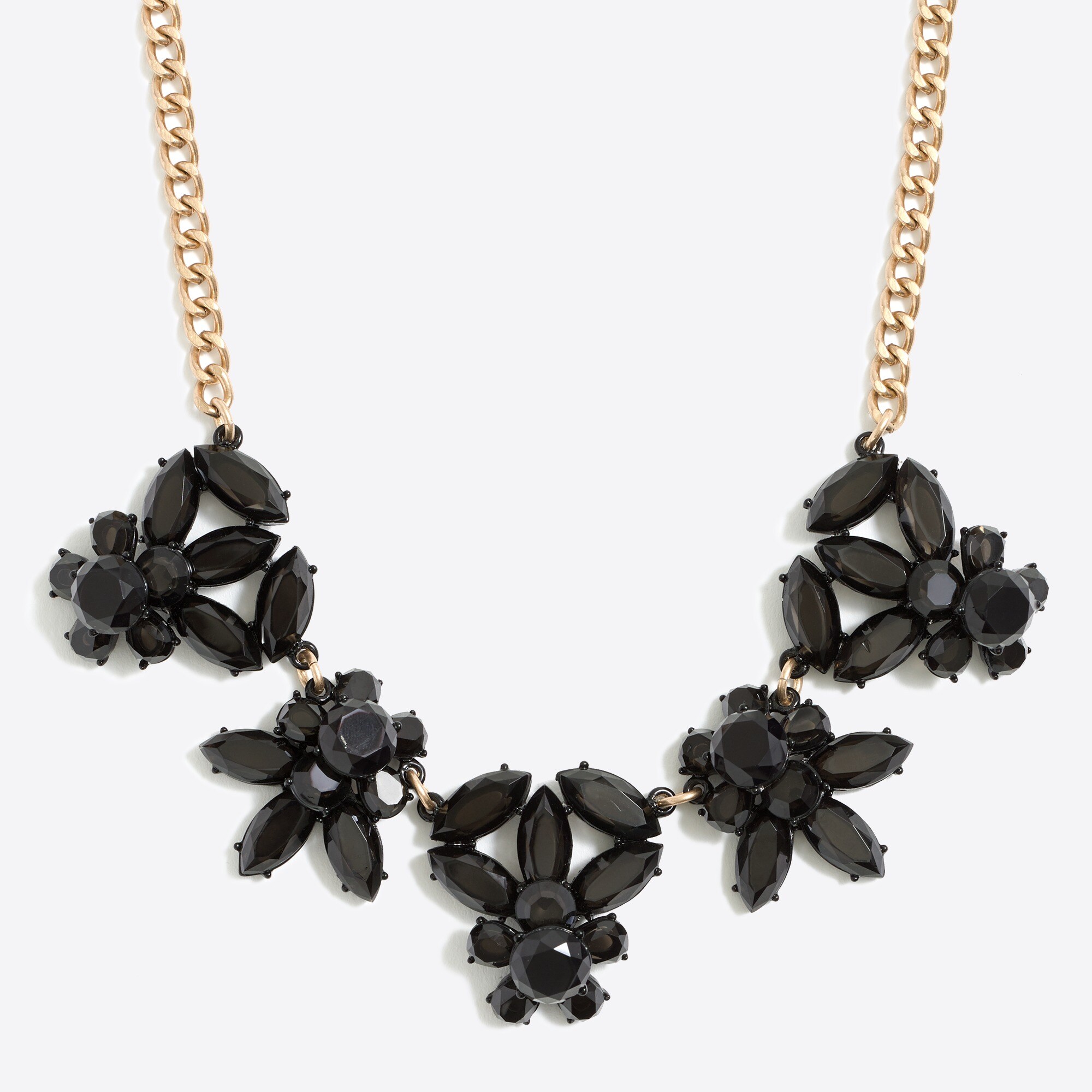 Gemstone collage statement necklace