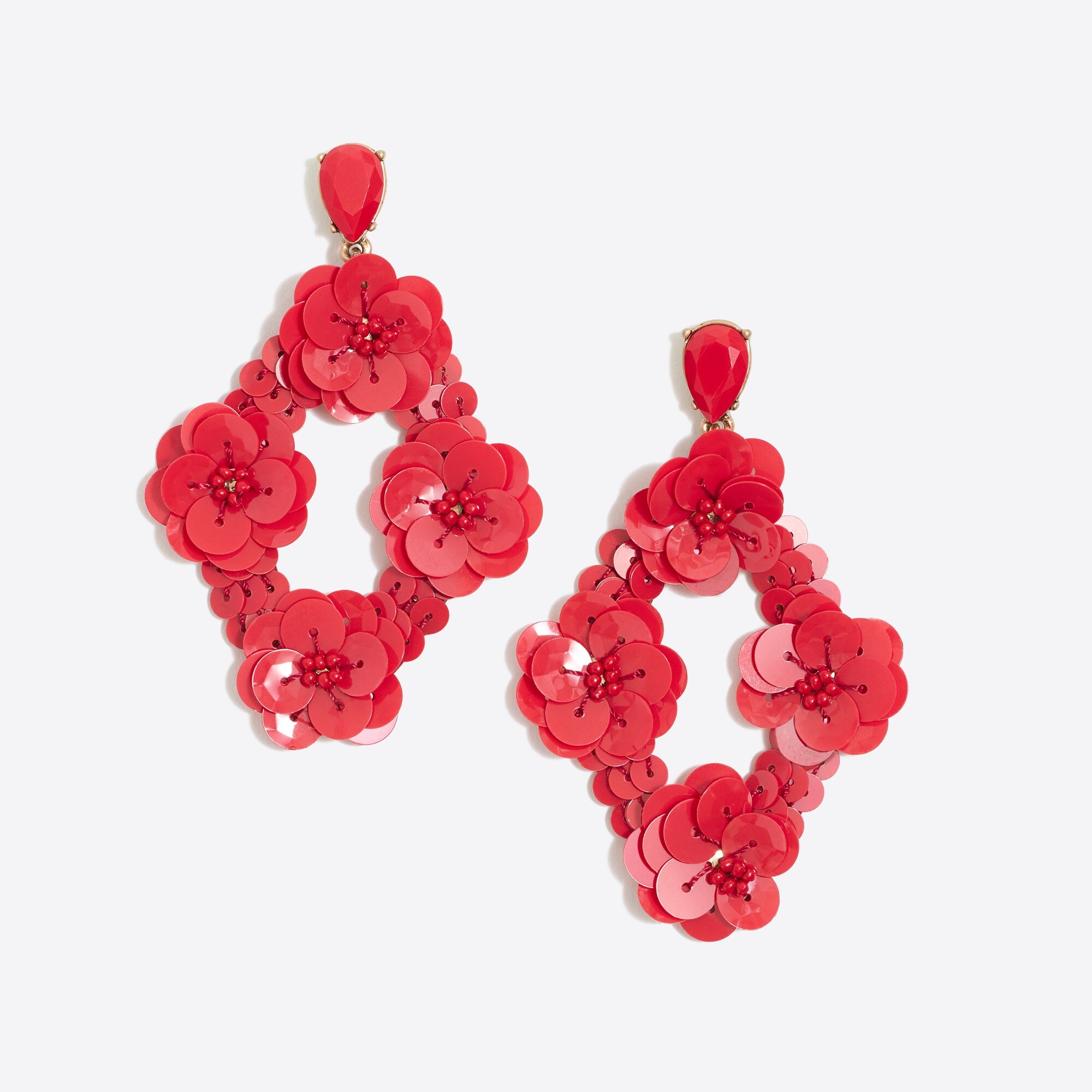 Sequin statement earrings