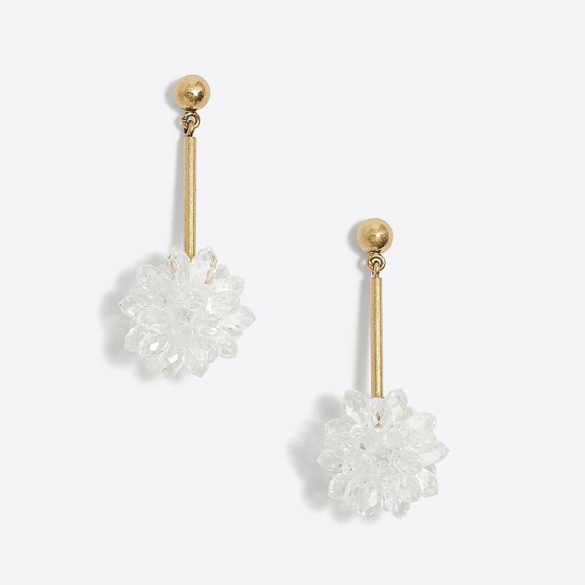factory: snowdrop statement earrings for women, right side, view zoomed