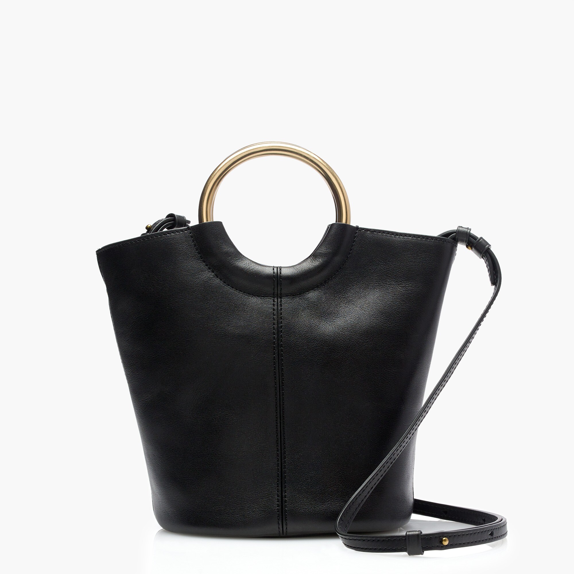 womens Bracelet bucket bag in Italian leather