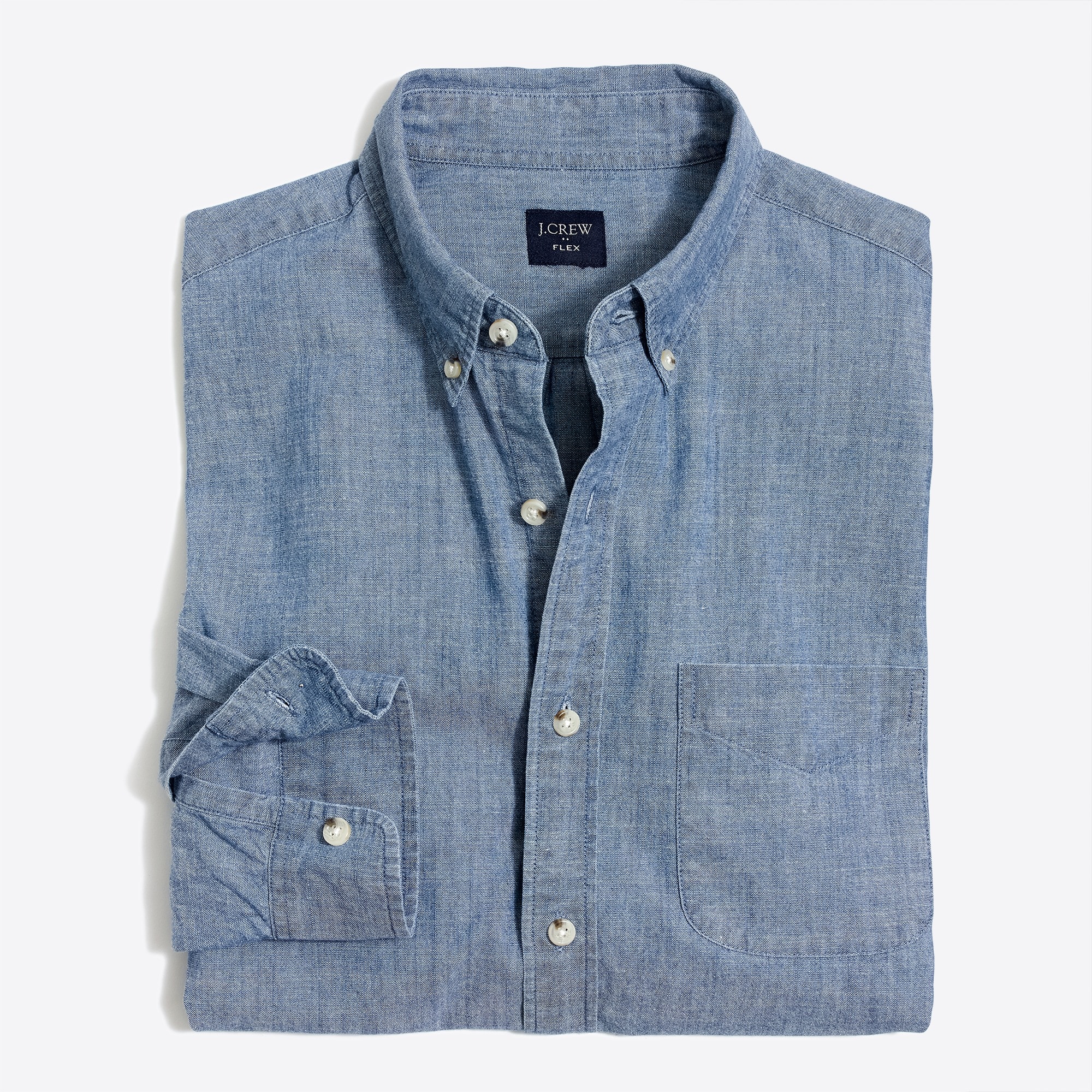 Flex chambray shirt in classic wash
