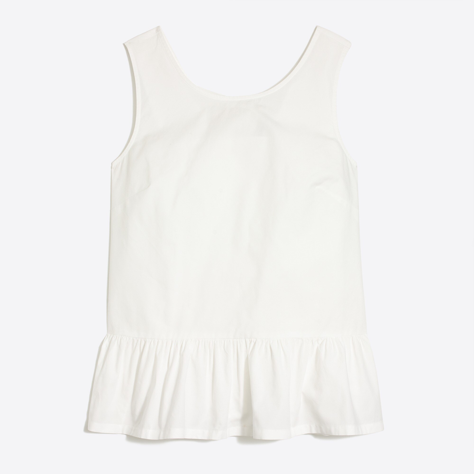bow-back peplum tank top for women