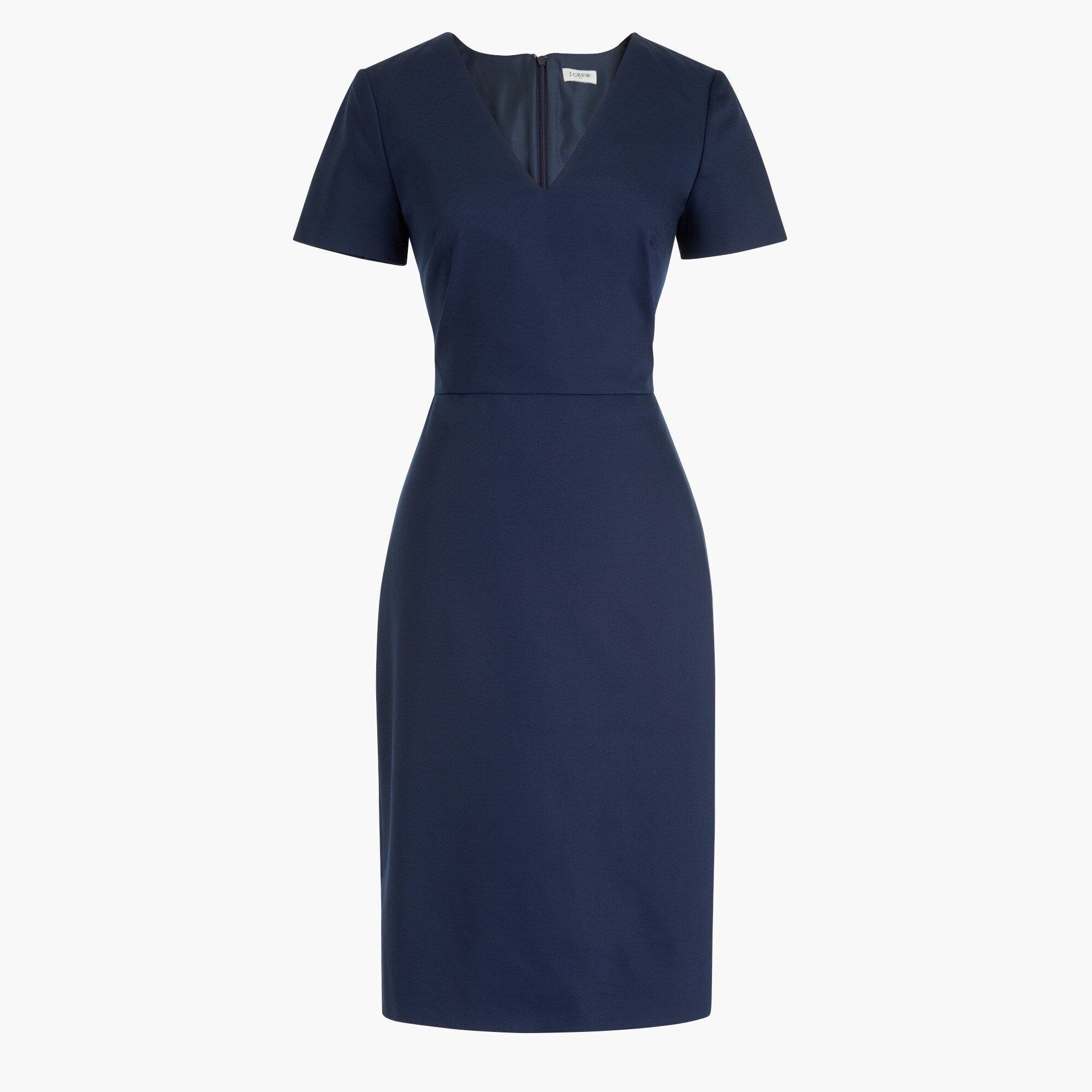 cap-sleeve v-neck work dress for women