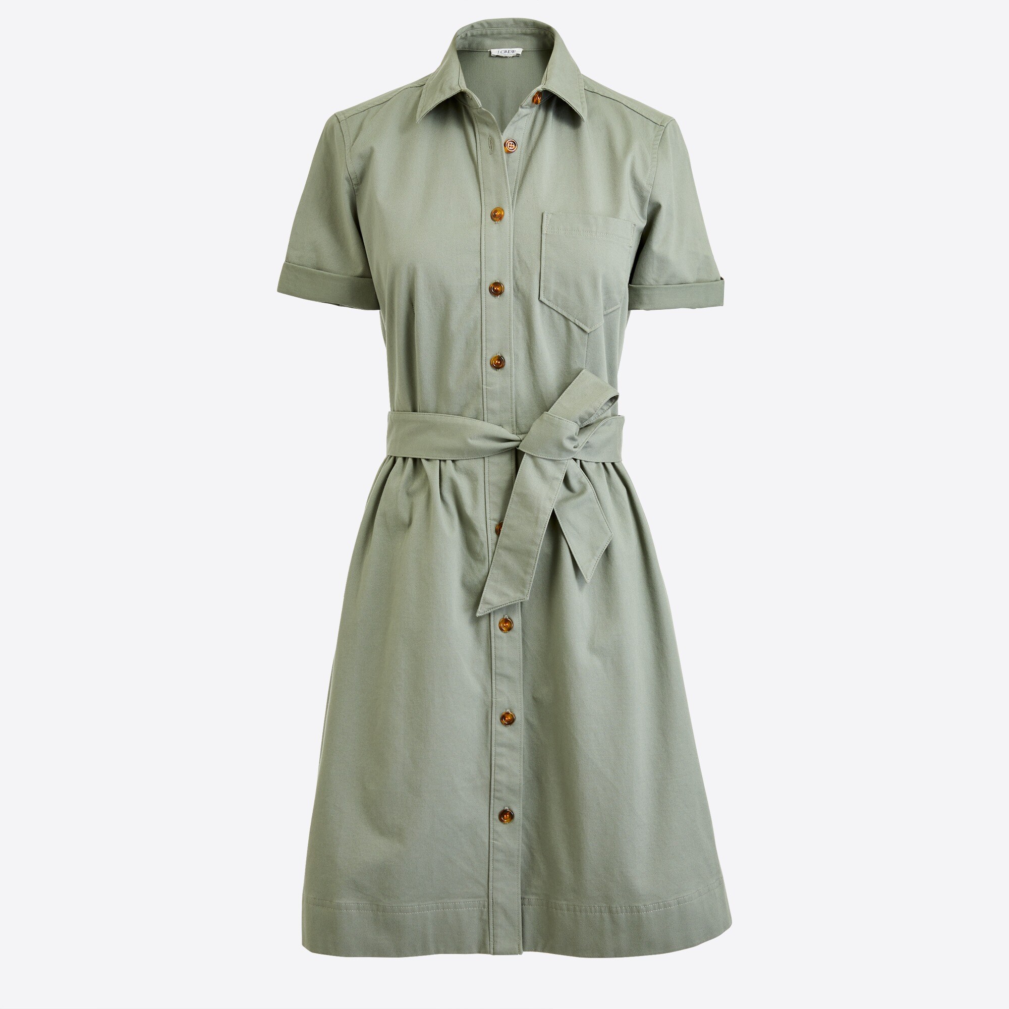 belted shirt dress for women