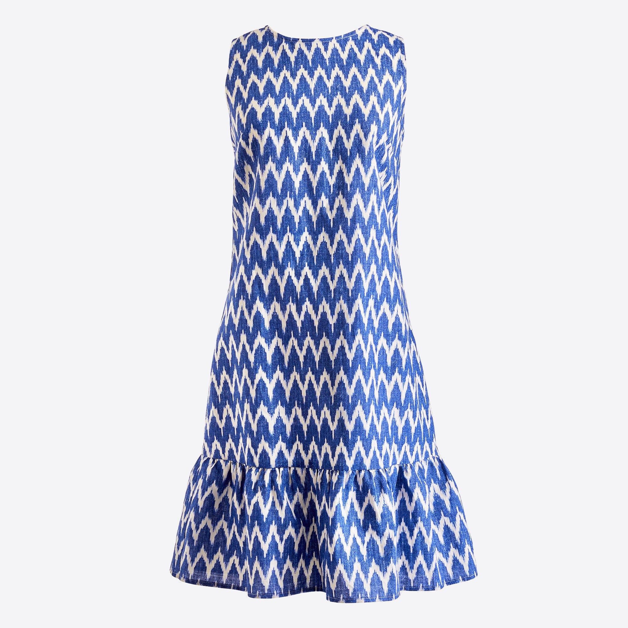 Printed sleeveless bow-back dress