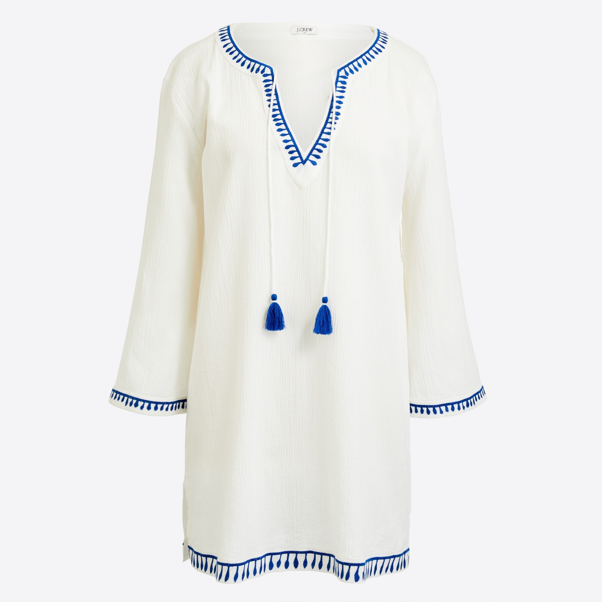 Embroidered tunic cover-up