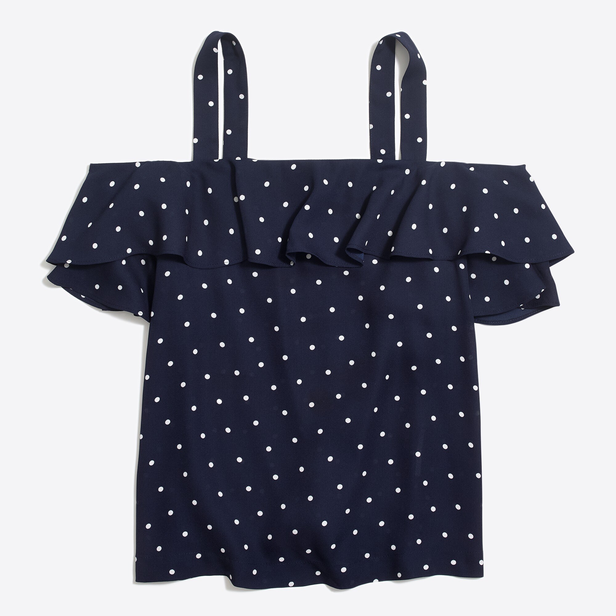 printed cold-shoulder tank top for women