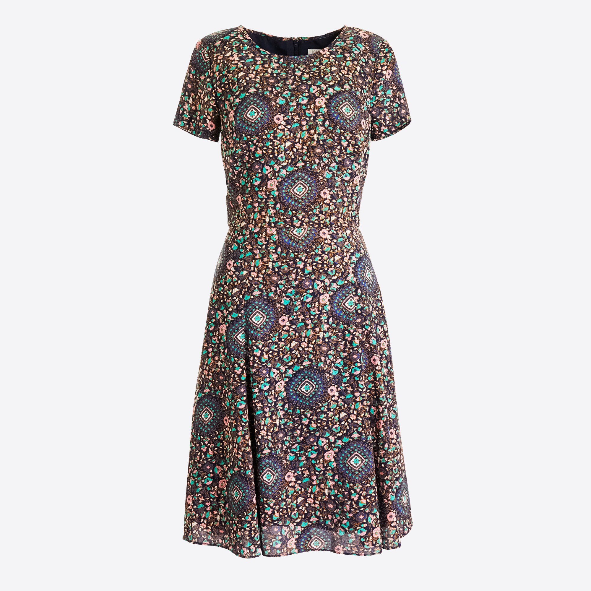 Short-sleeve flutter dress