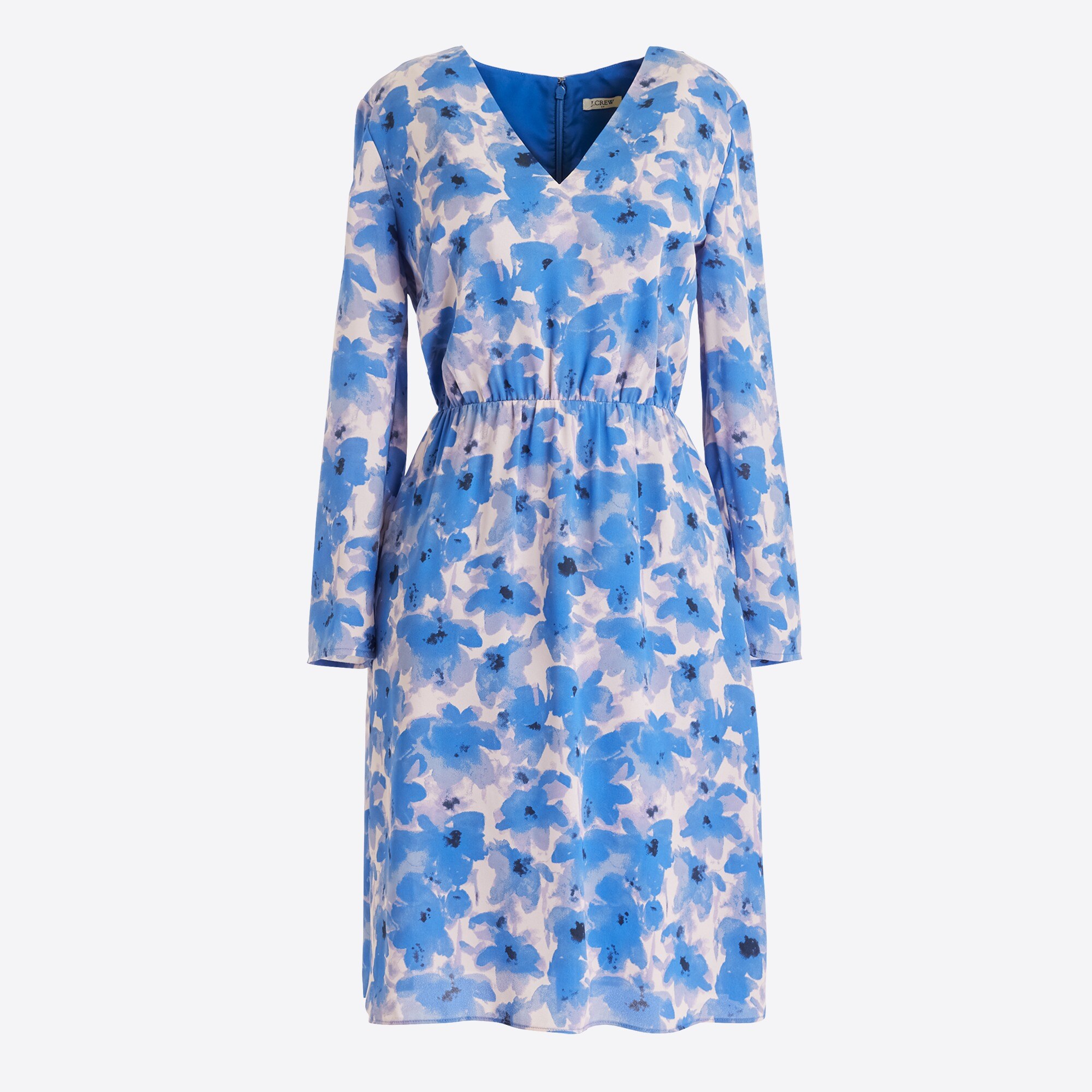 Long-sleeve V-neck dress
