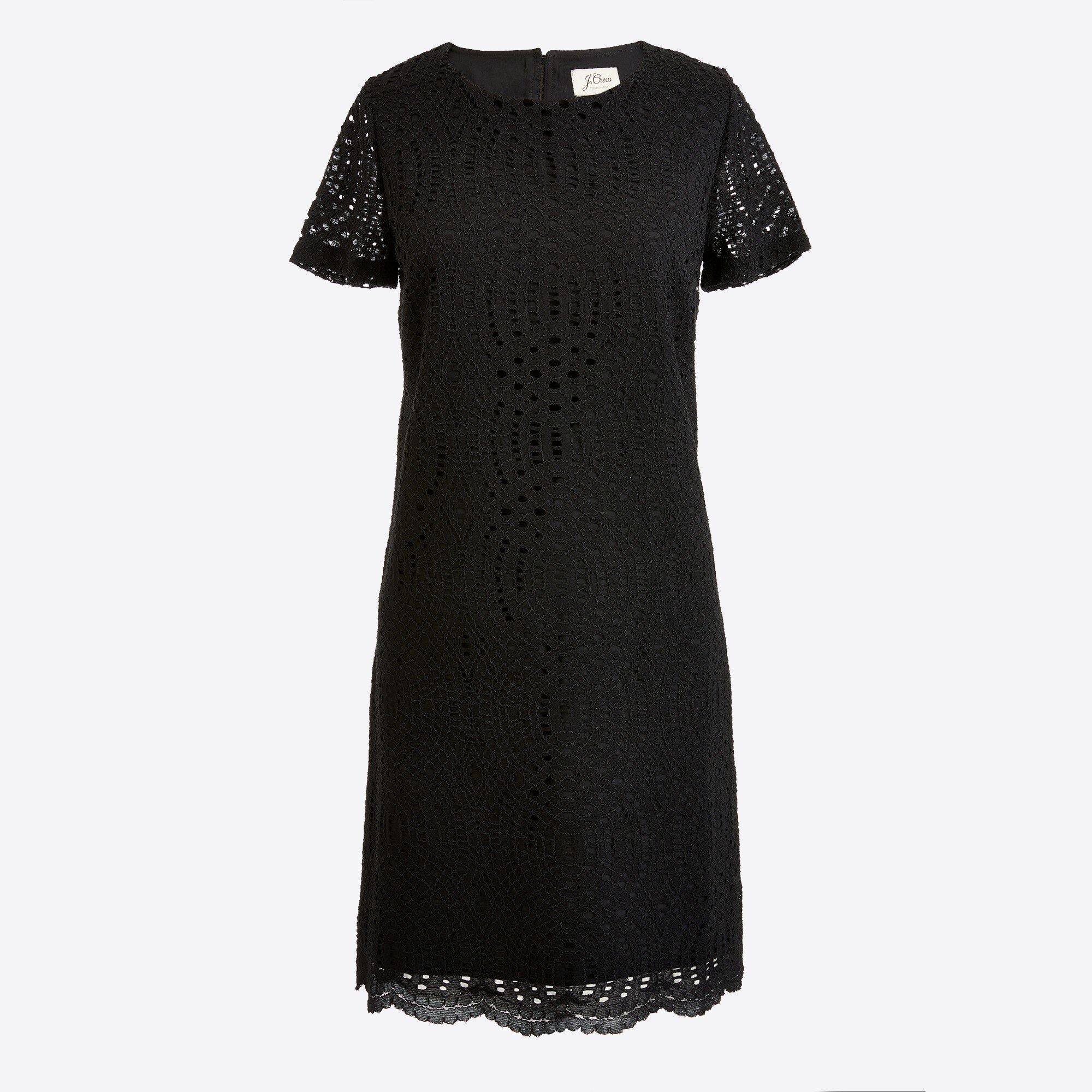 lace dress with scalloped hem for women