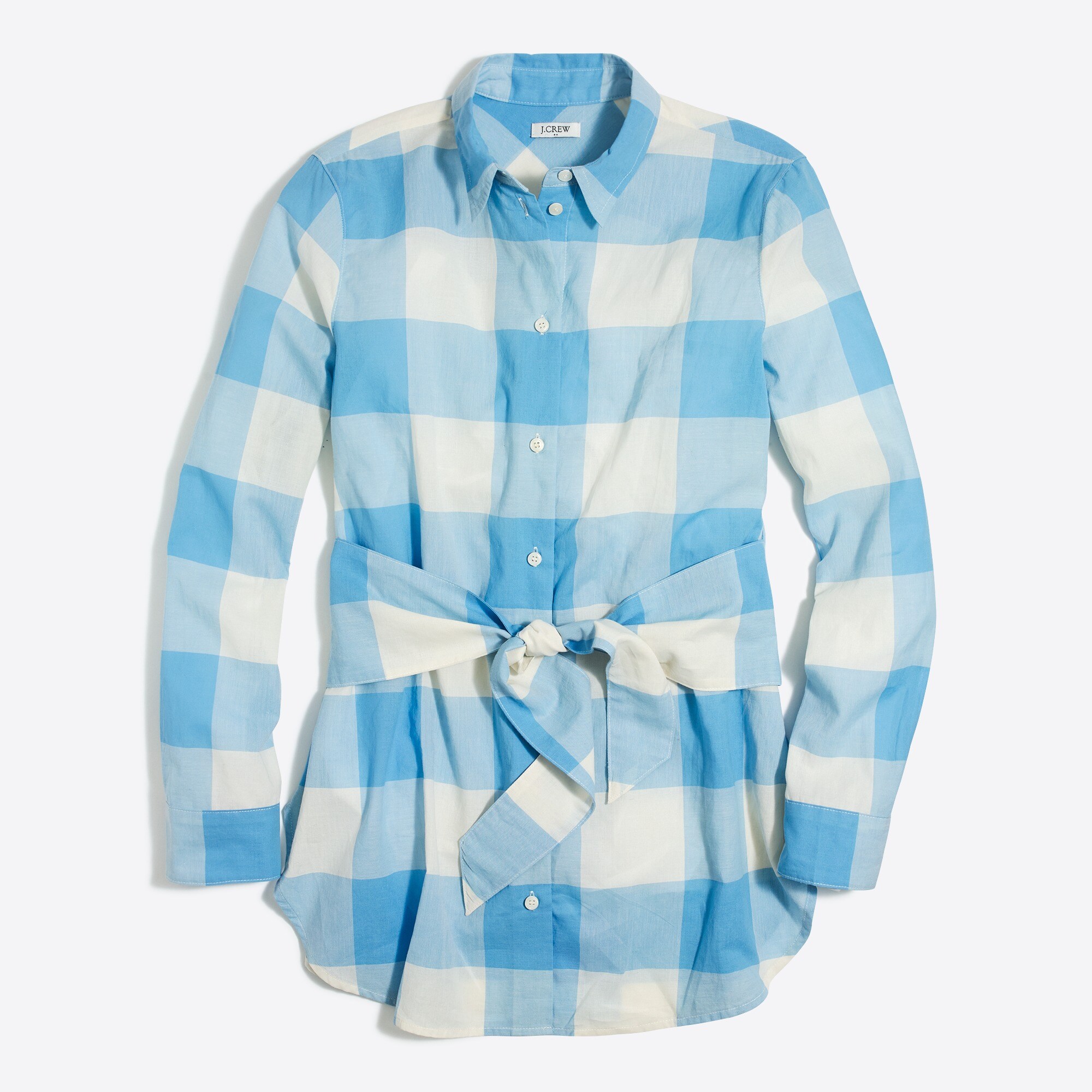 tie-waist button-down shirt for women