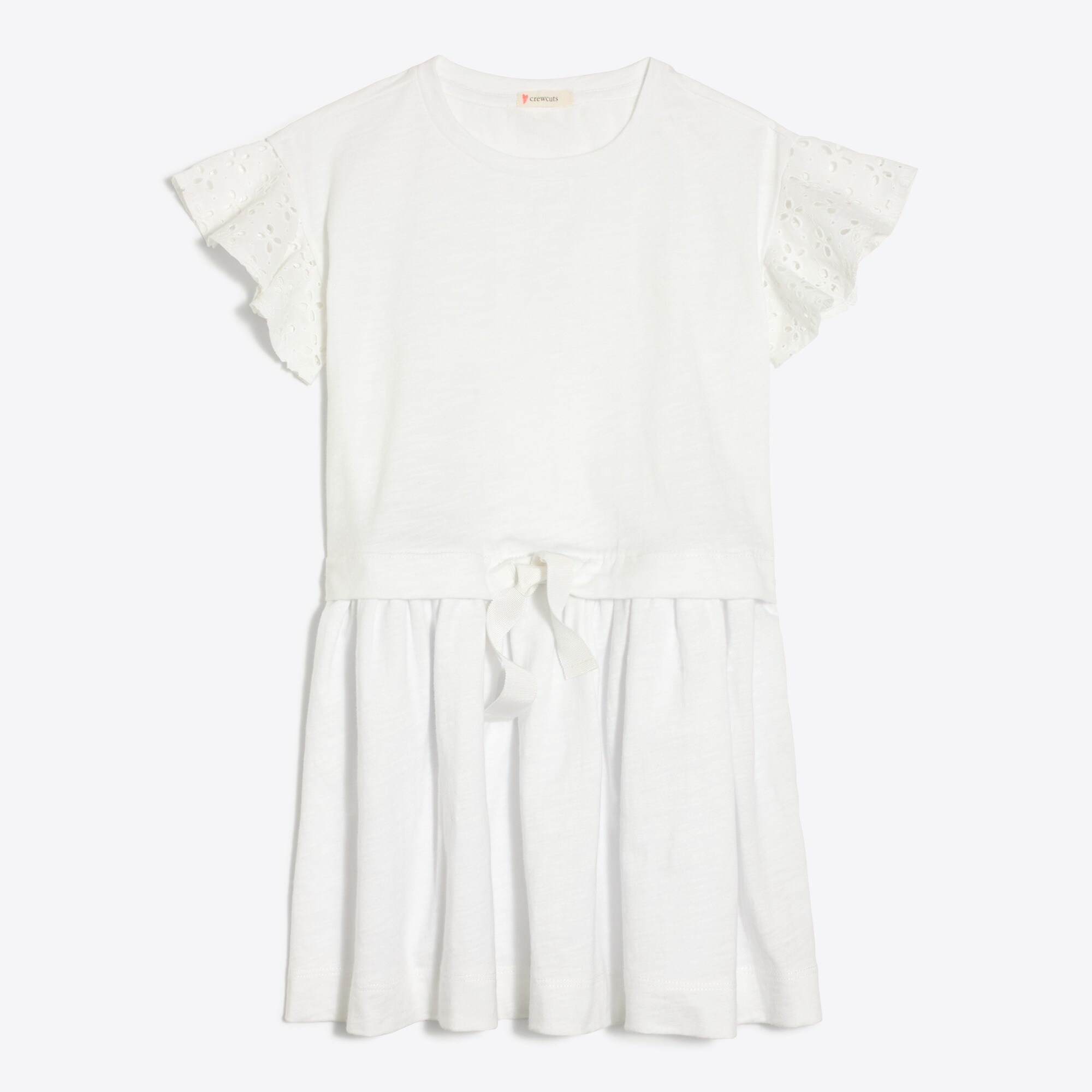 girls' eyelet flutter-sleeve dress for girls