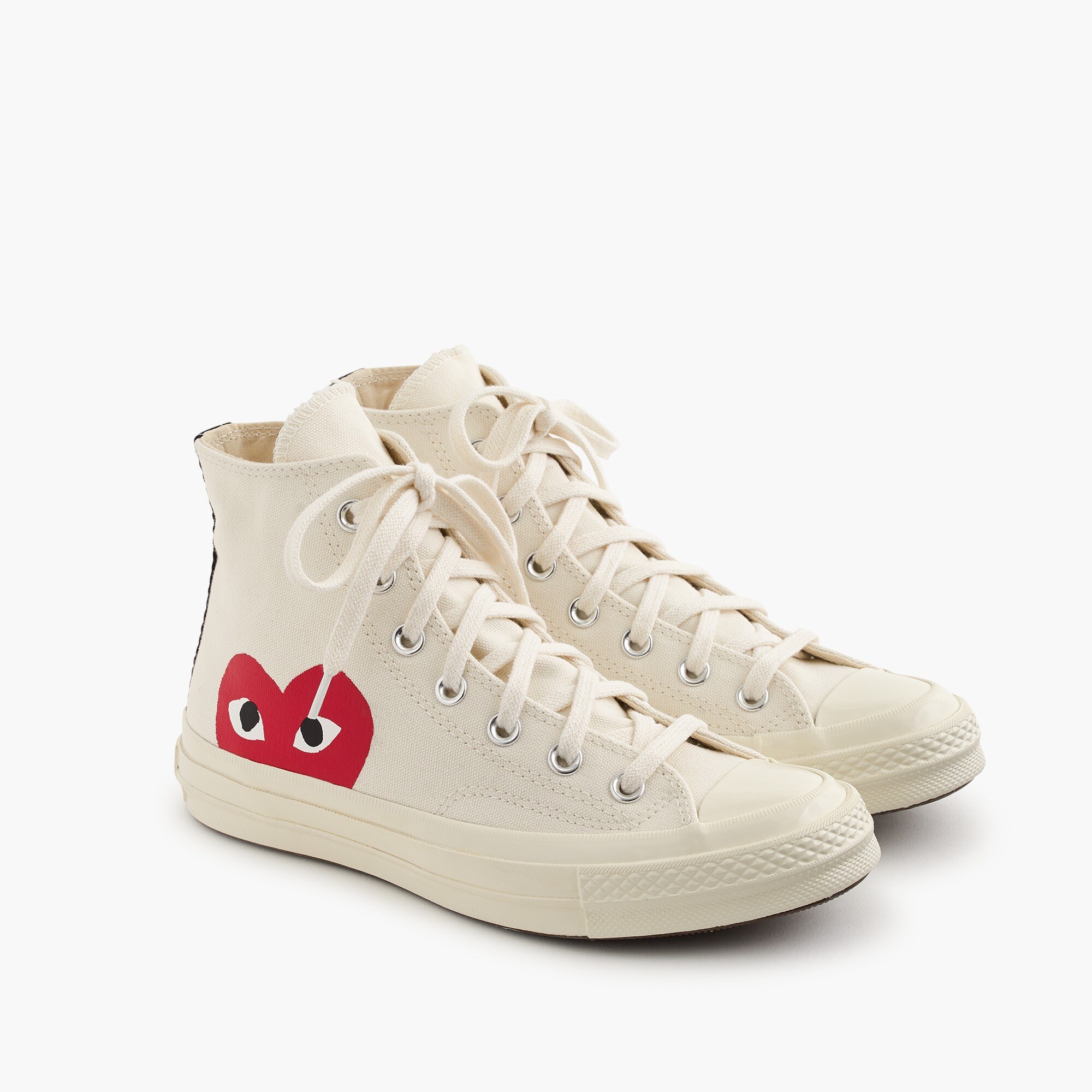 white comme des garcons converse