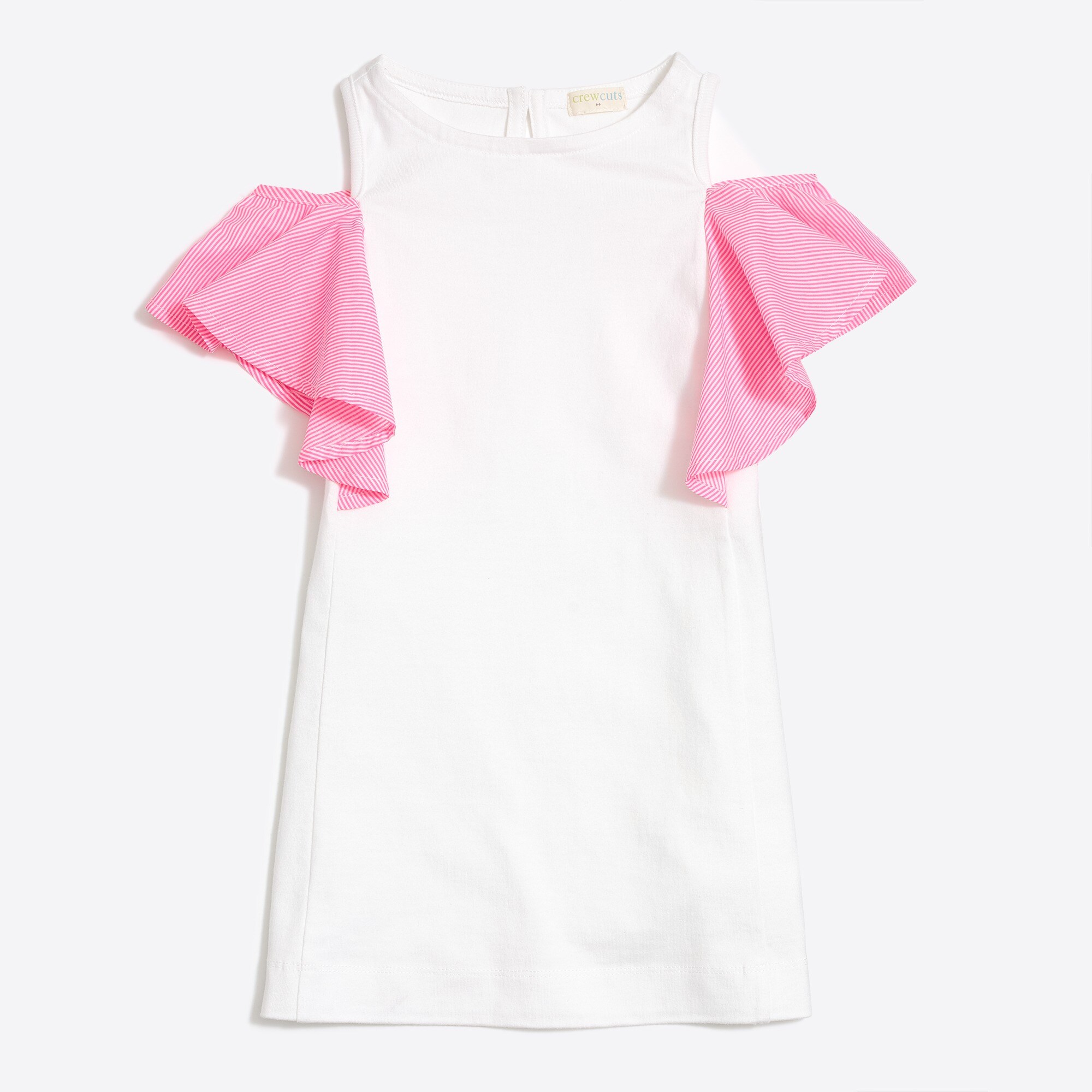 Girls' flutter-sleeve cold shoulder dress
