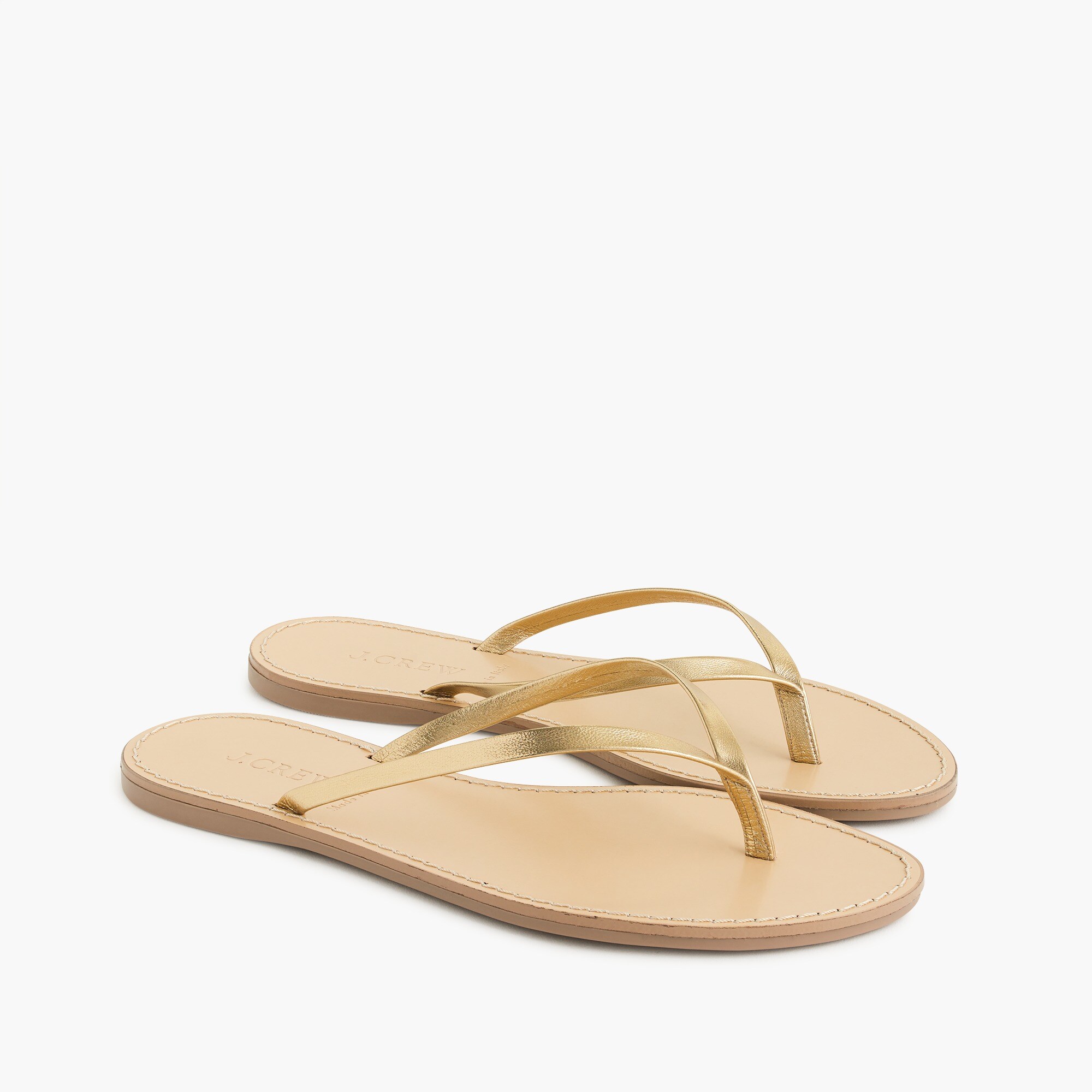 j crew gold sandals