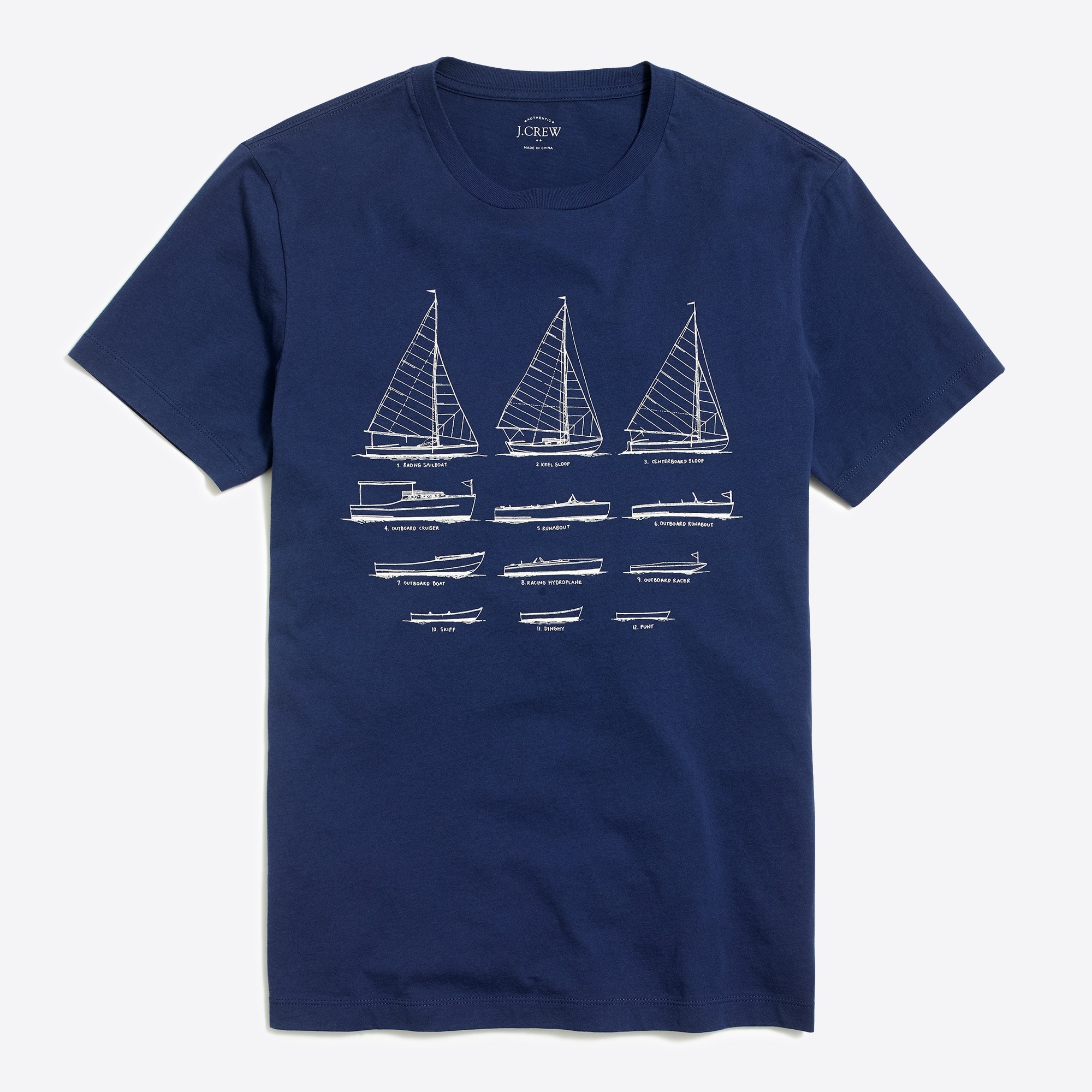 j.crew mercantile broken-in boat graphic tee for men
