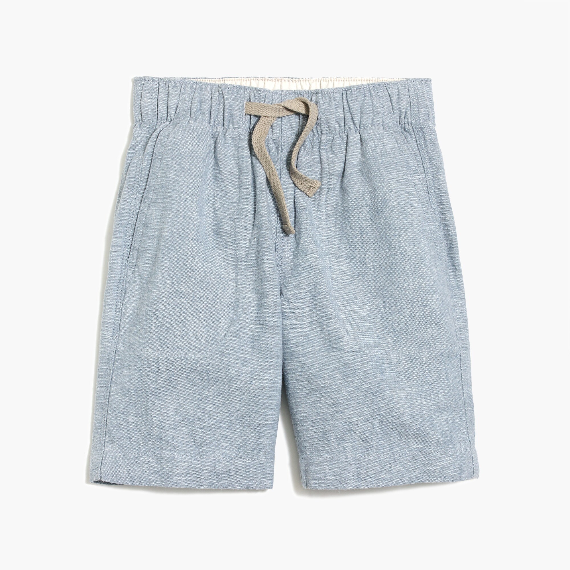 boys' pull-on short in linen-cotton for boys
