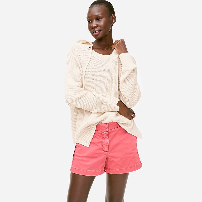 j.crew: 4" stretch chino short for women, right side, view zoomed