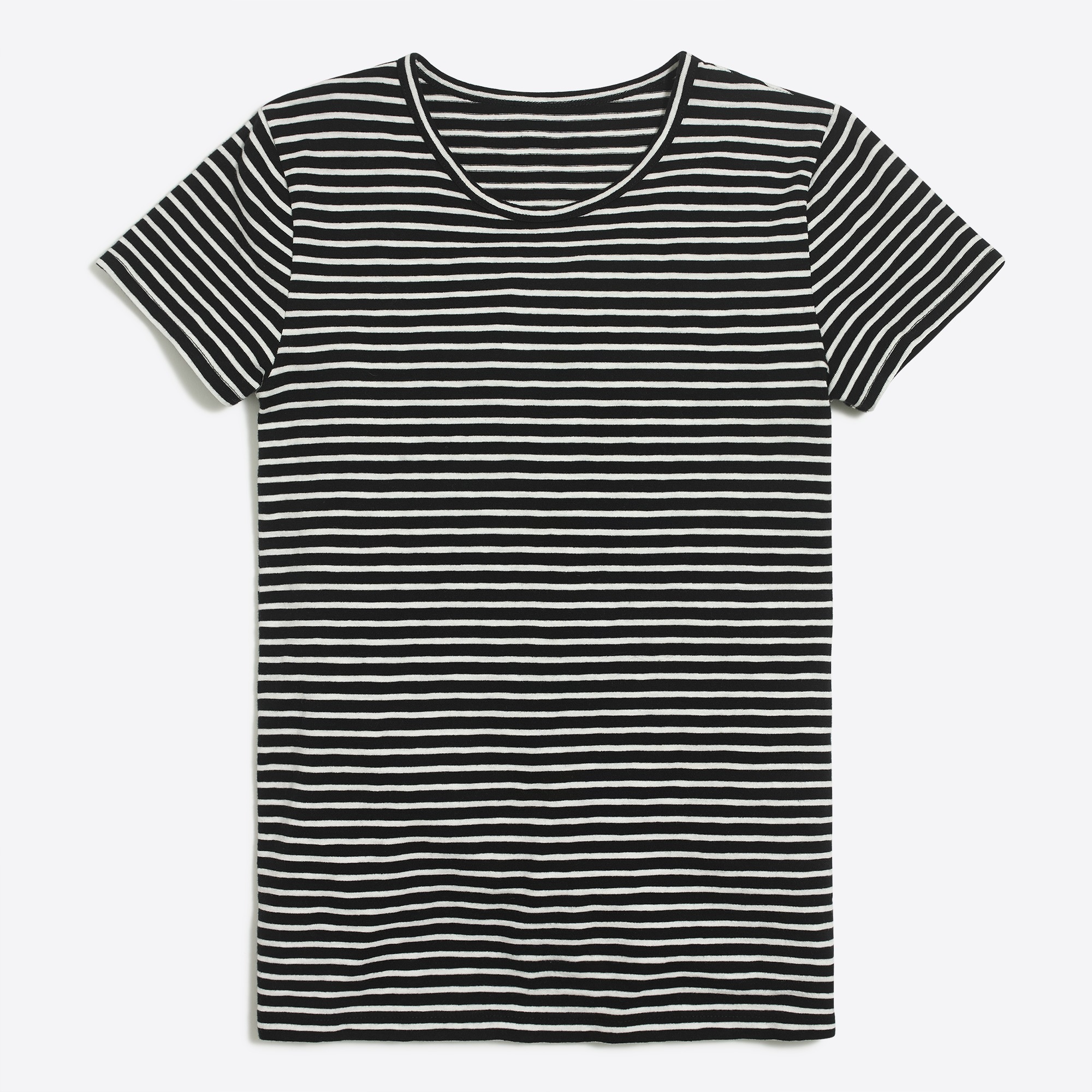 factory: classic cotton striped studio tee for women, right side, view zoomed