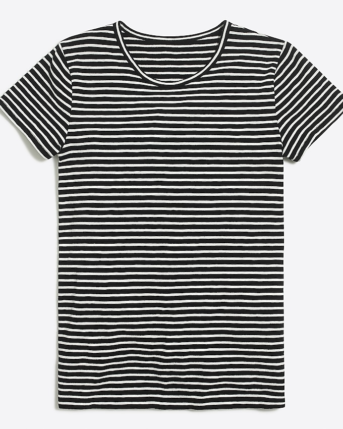factory: classic cotton striped studio tee for women, right side, view zoomed
