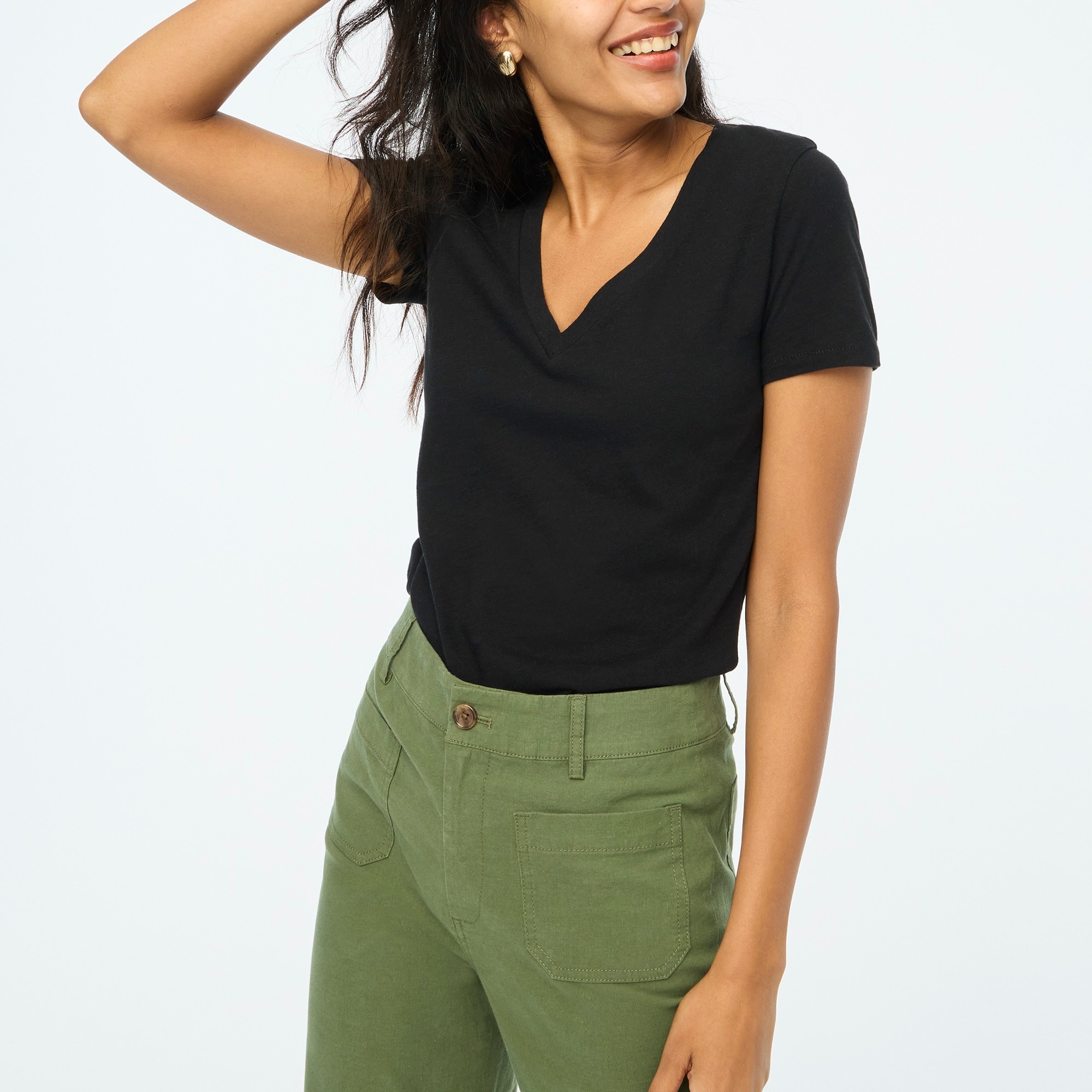 j crew vintage v neck tee