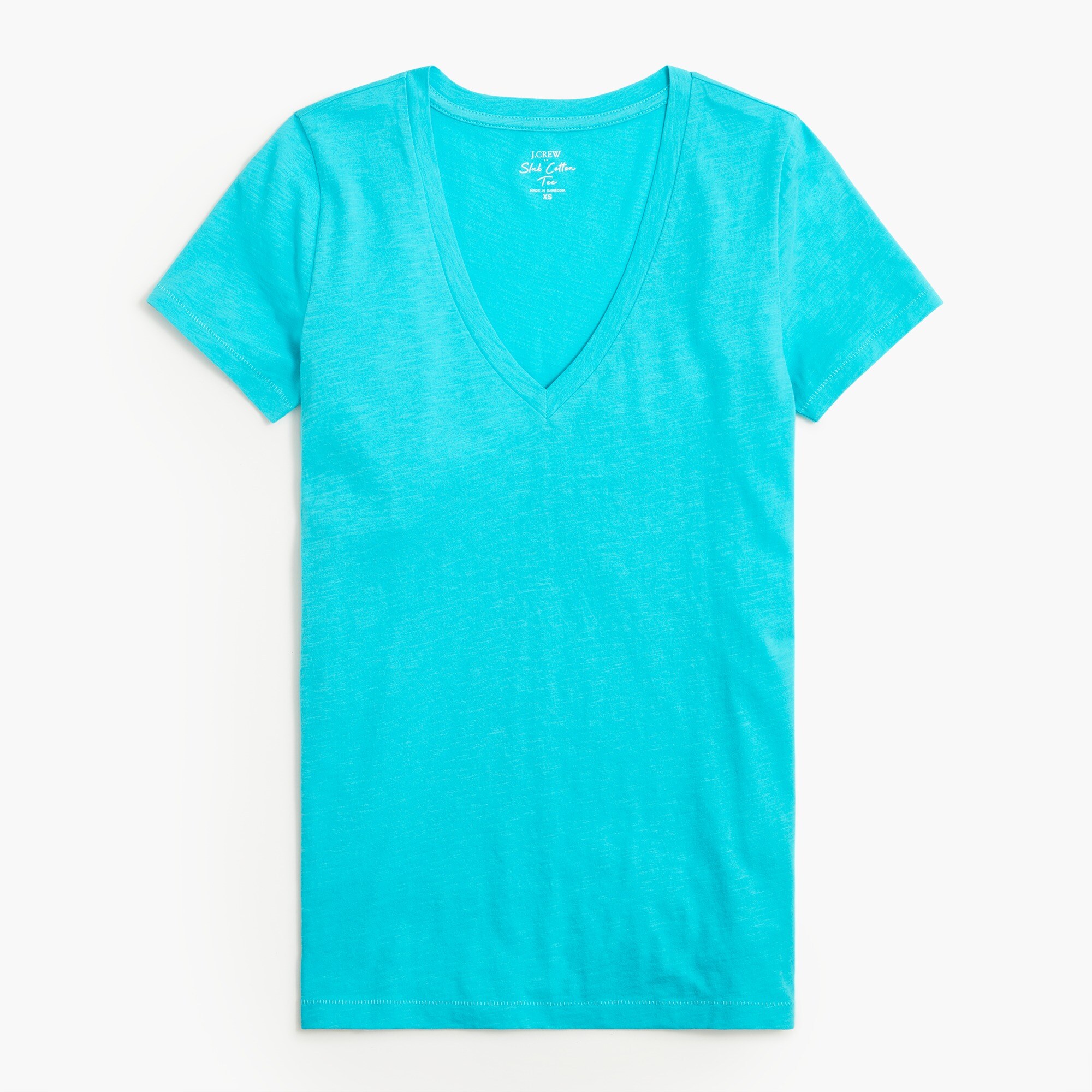 Vintage slub cotton V-neck tee