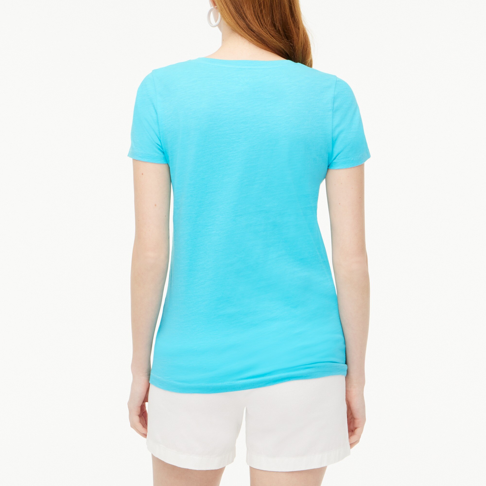 Vintage slub cotton V-neck tee