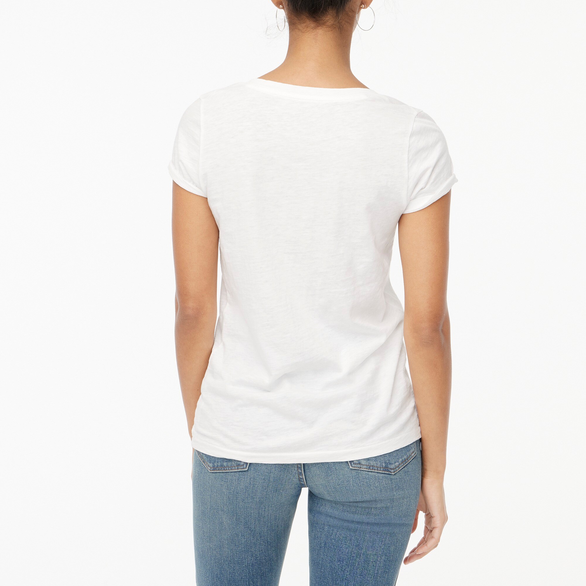 Vintage slub cotton V-neck tee