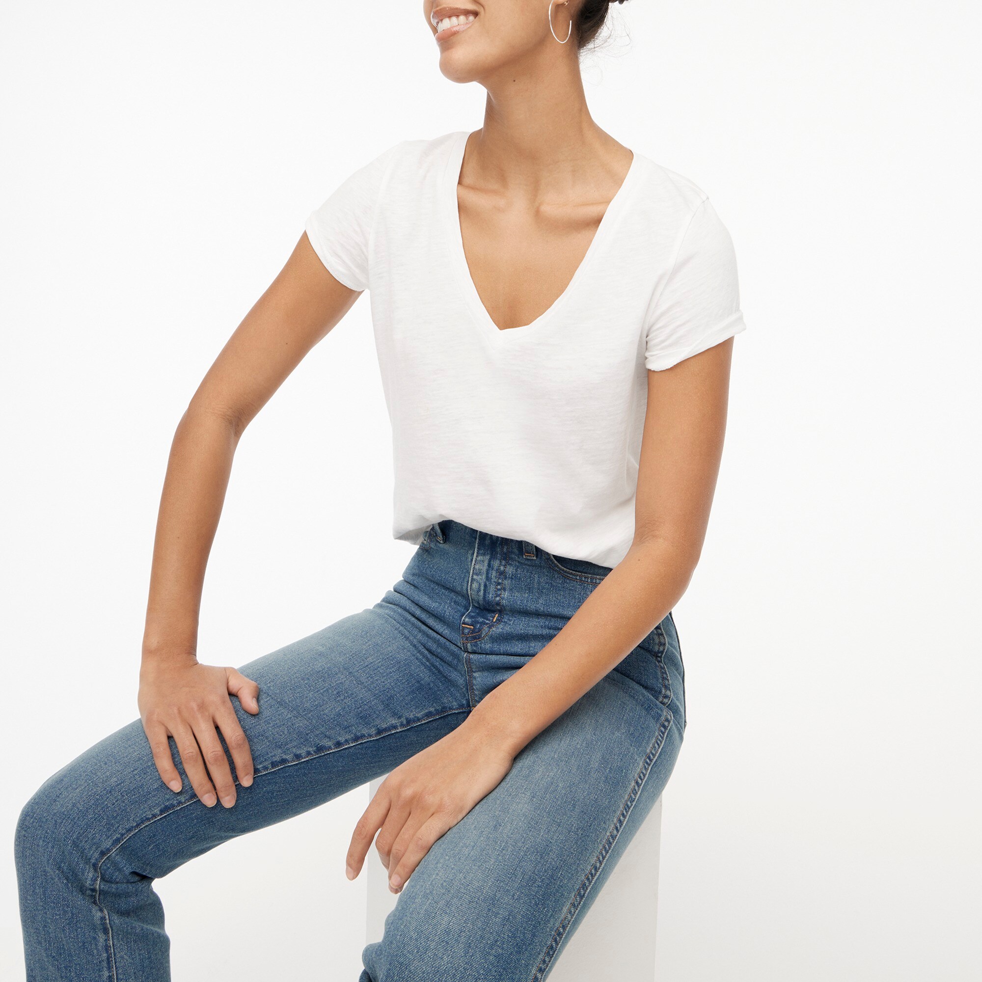 j crew vintage v neck tee