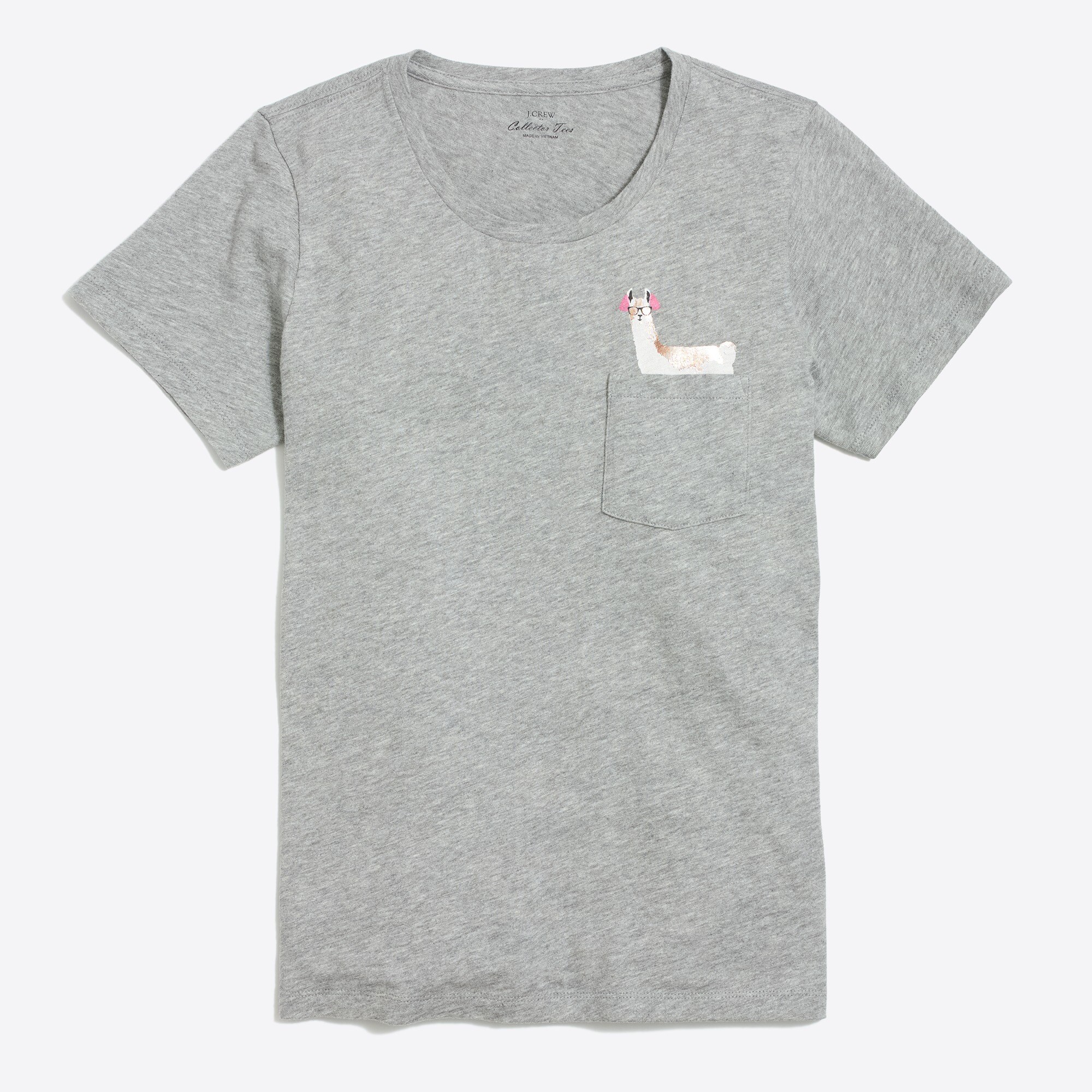 llama pocket collector tee for women