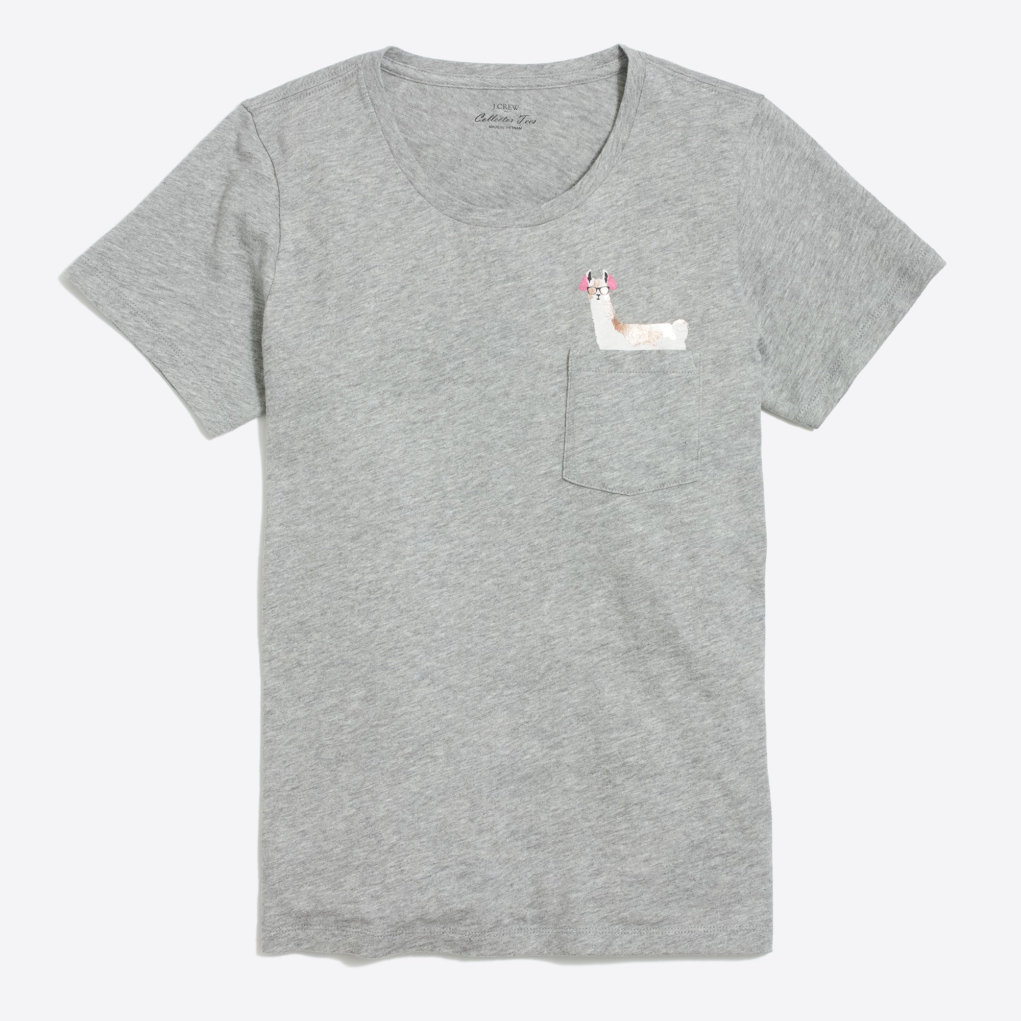 llama pocket collector tee for women