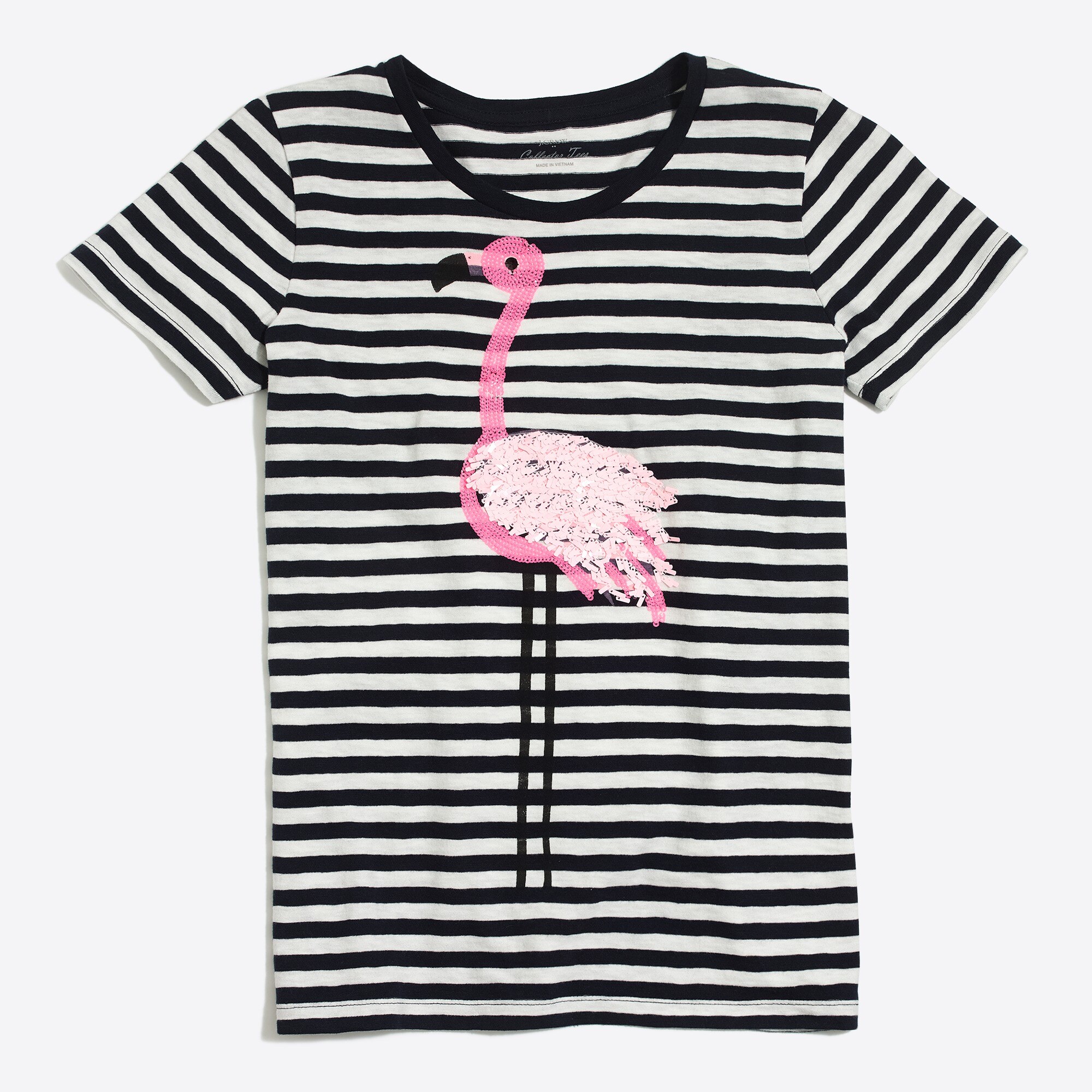 Flamingo striped collector tee