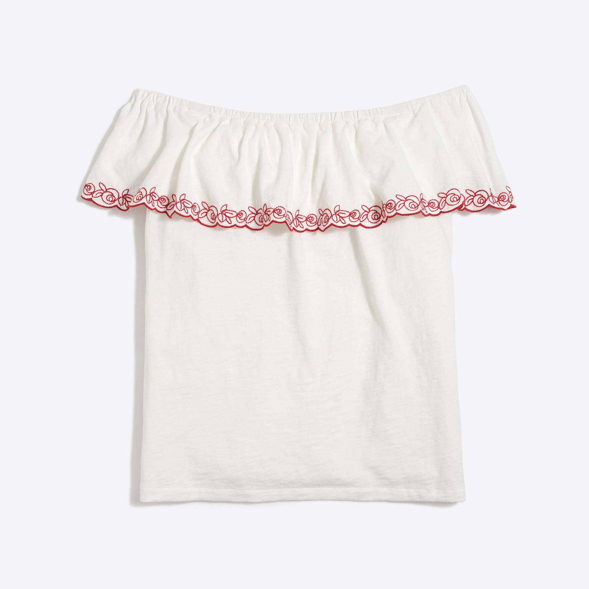 embroidered off-the-shoulder top for women