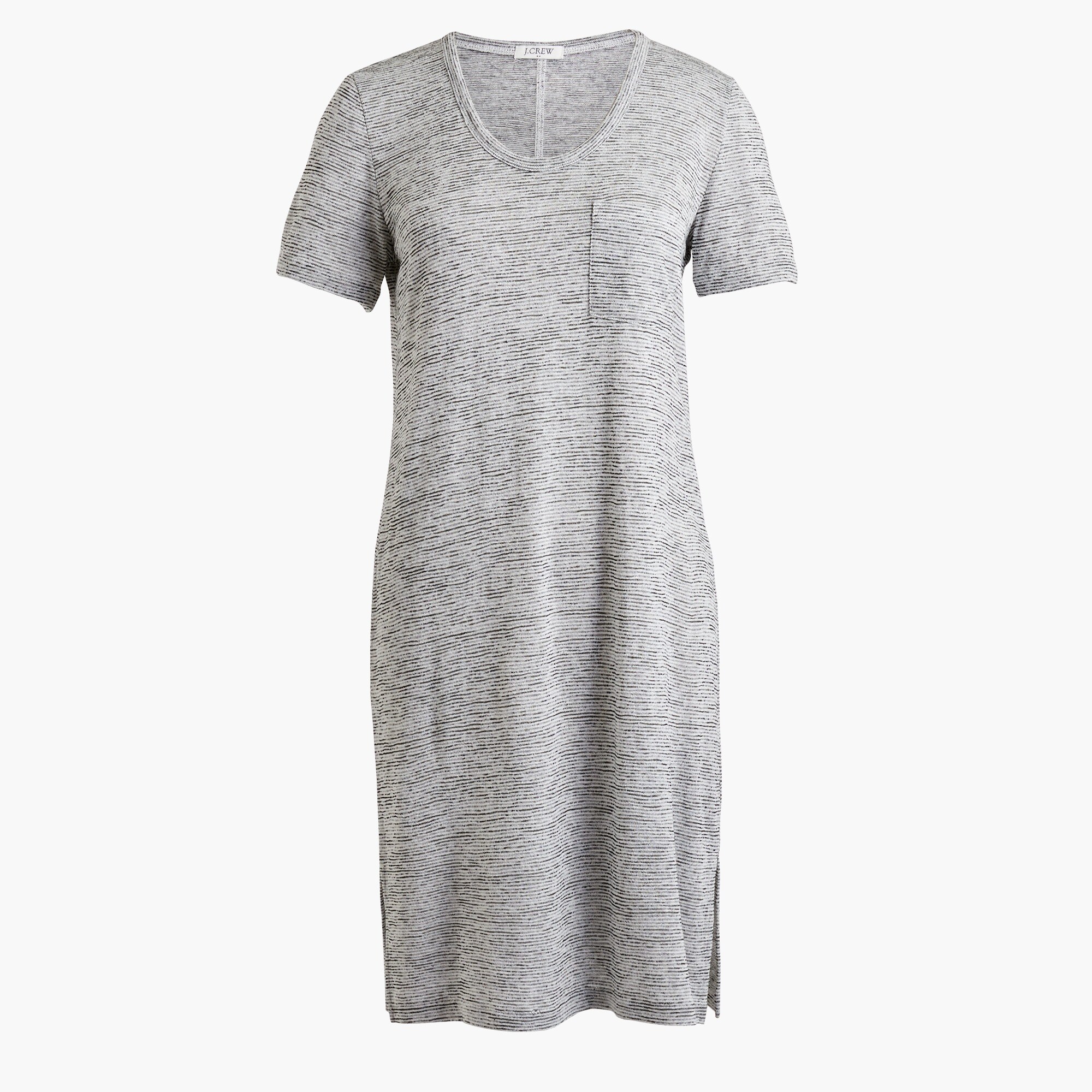 j crew t shirt dresses J. Crew T-Shirt Dress XL Navy Blue White Stripe 3/4 Sleeves Cotton Blend